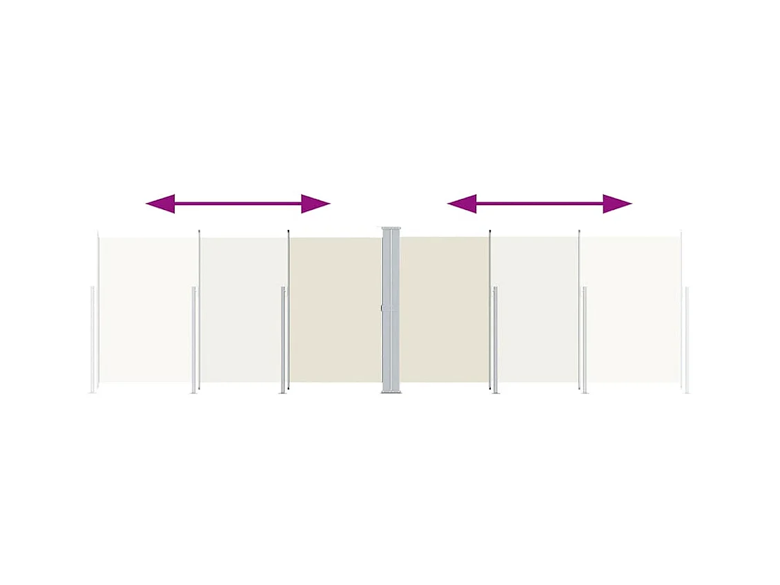 Auvent latéral rétractable Crème 200x600 cm