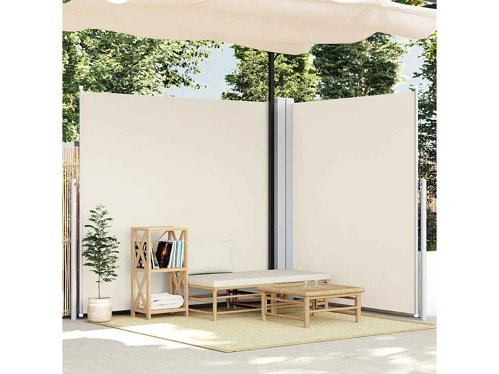 Tenda da sole laterale retrattile Crema 200x600 cm
