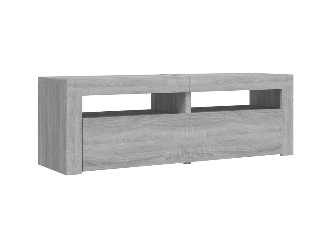 Meuble TV avec lumières LED sonoma gris 120x35x40 cm