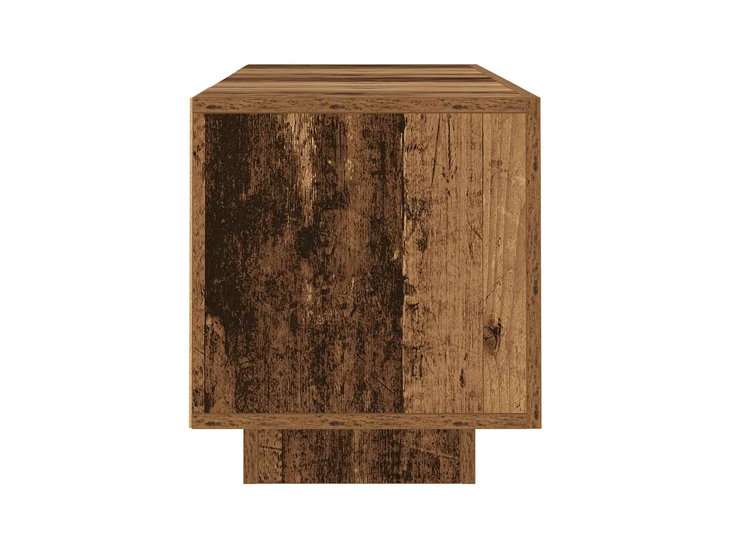 Meuble TV avec lumières LED vieux bois bois d'ingénierie