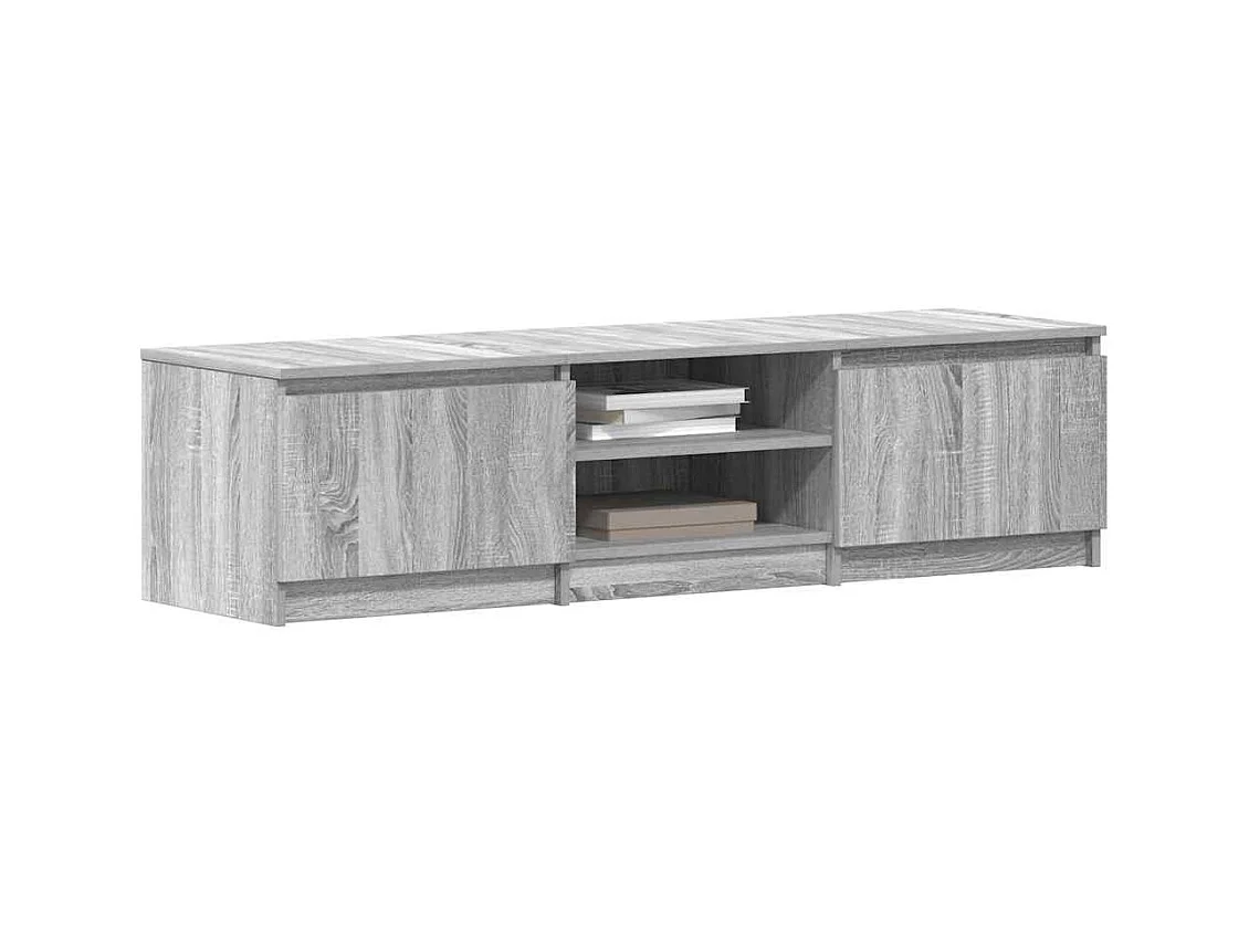 Meuble TV Sonoma gris 140x40x35,5 cm Bois d'ingénierie