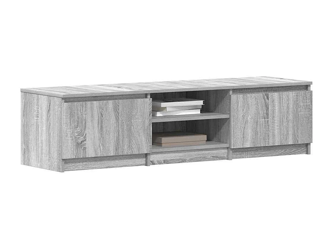 Mueble de TV Sonoma gris 140x40x35,5 cm Madera de ingeniería