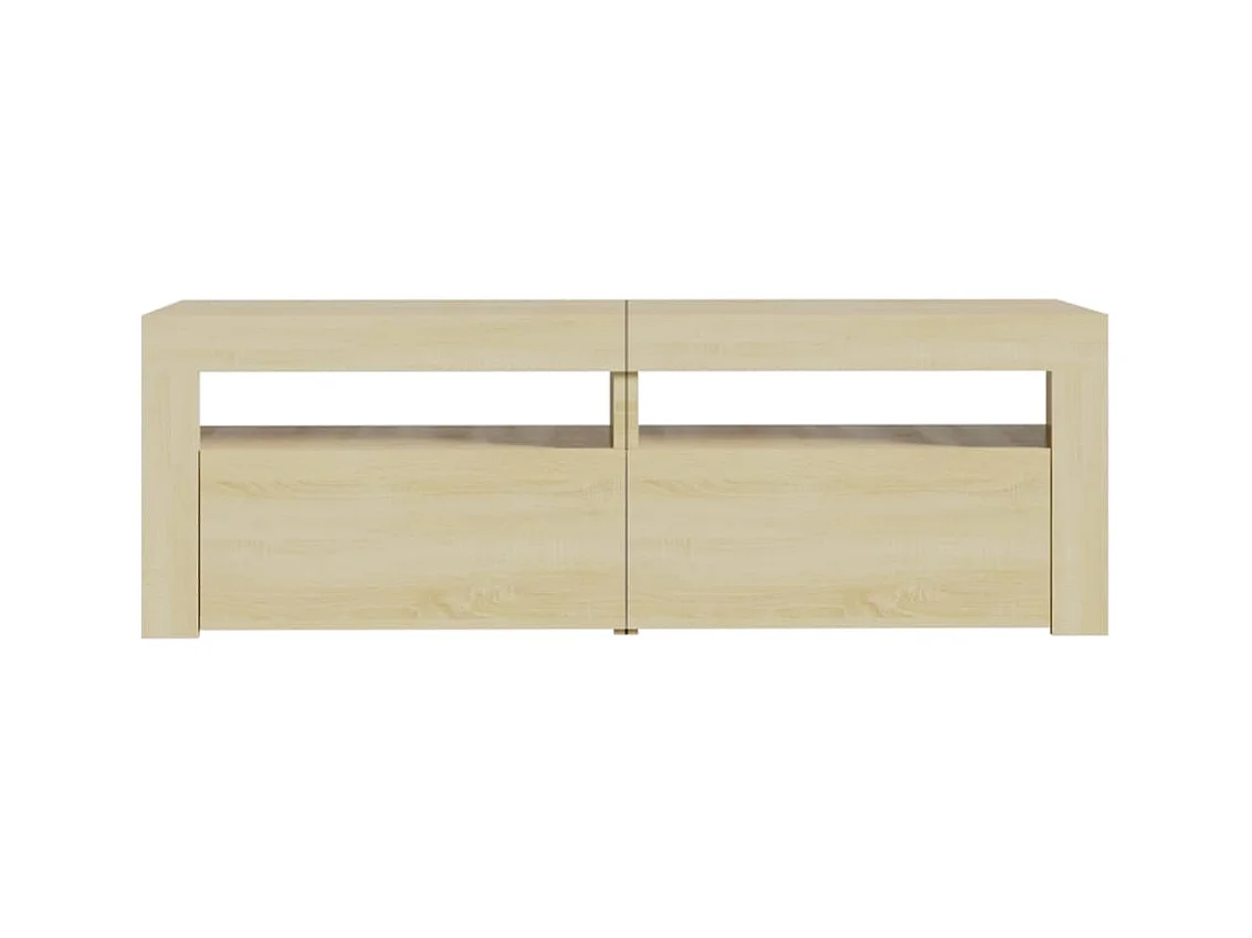 Meuble TV avec lumières LED chêne sonoma 120x35x40 cm