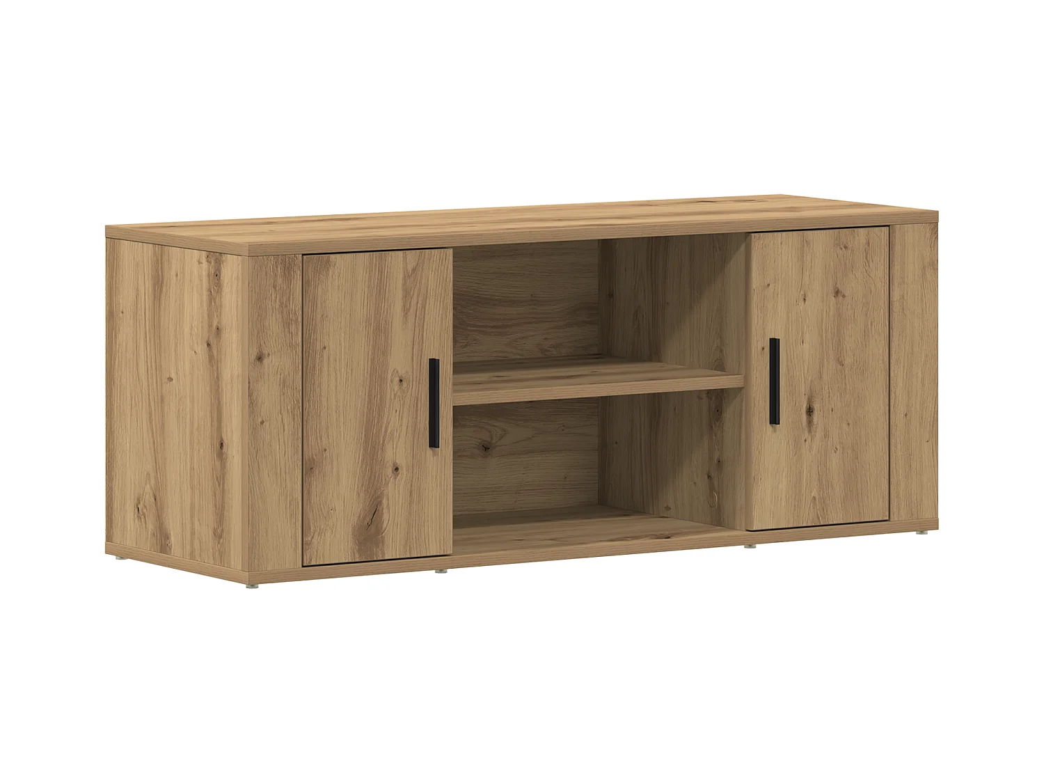 Artisan Eiken TV-kast 100x35x40 cm in bewerkt hout