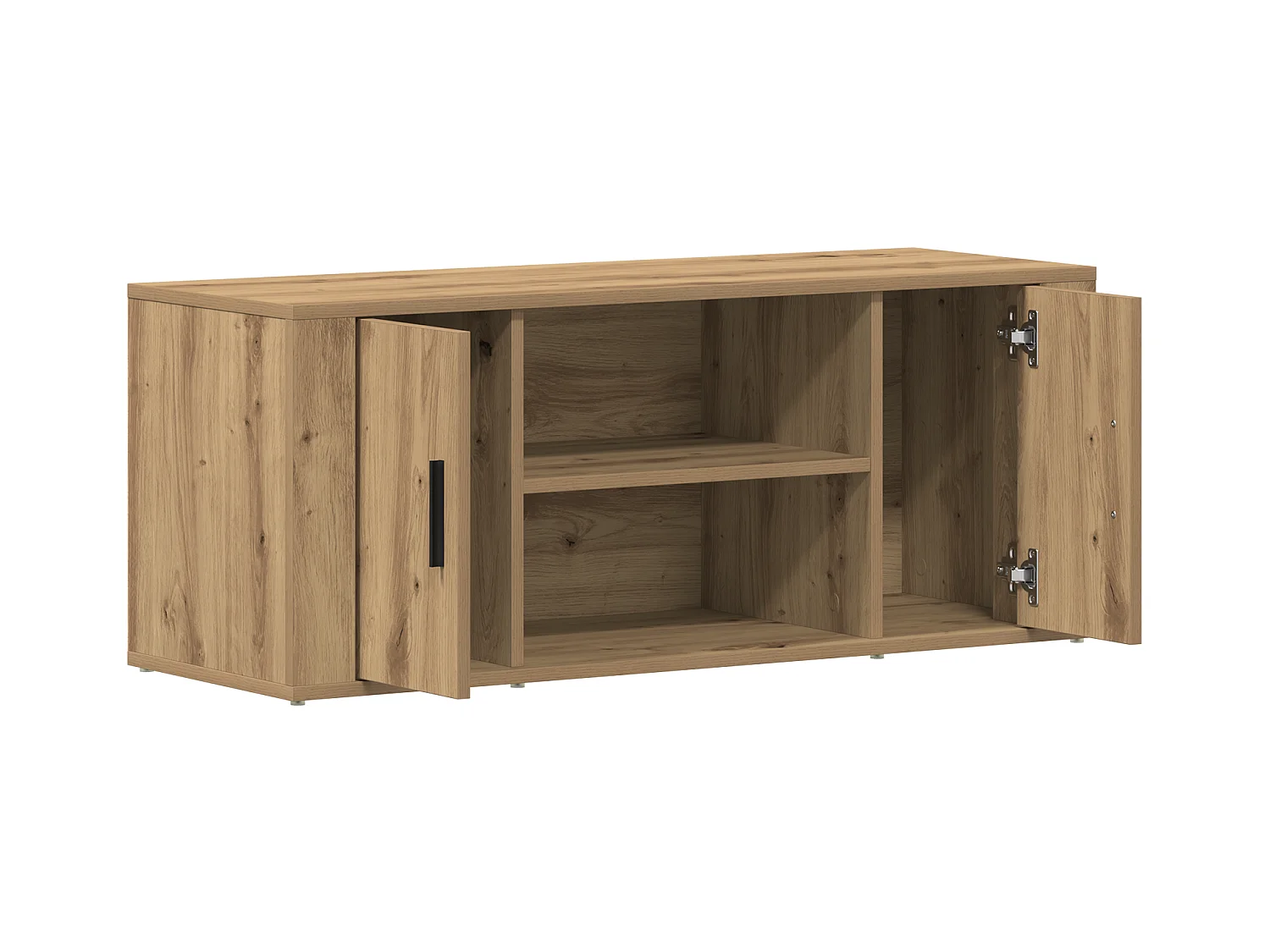 Artisan Eiken TV-kast 100x35x40 cm in bewerkt hout