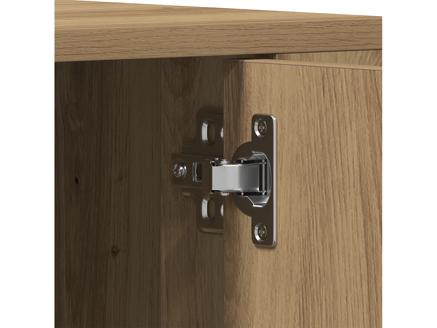 Artisan Eiken TV-kast 100x35x40 cm in bewerkt hout