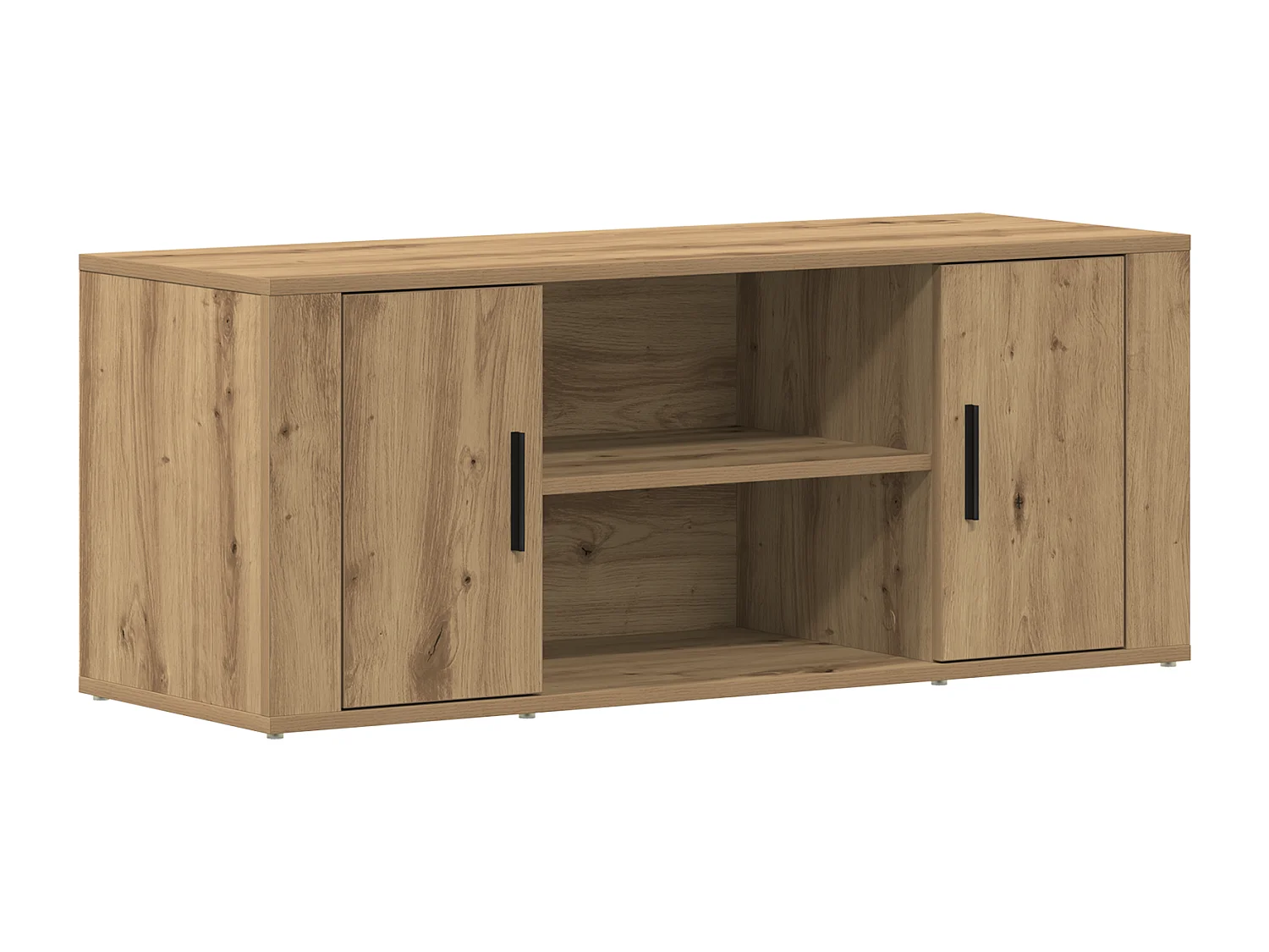 Artisan Eiken TV-kast 100x35x40 cm in bewerkt hout