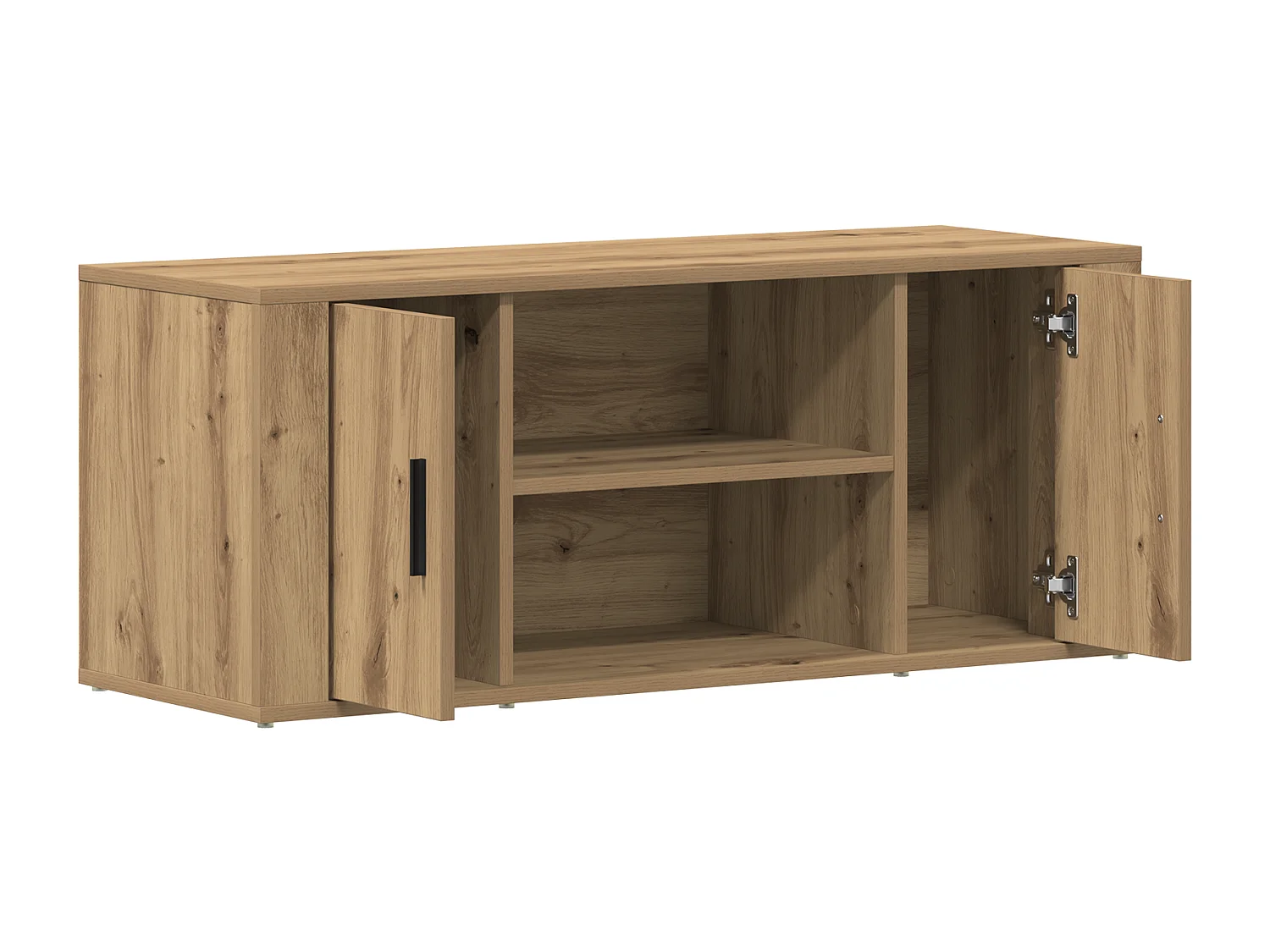 Artisan Eiken TV-kast 100x35x40 cm in bewerkt hout
