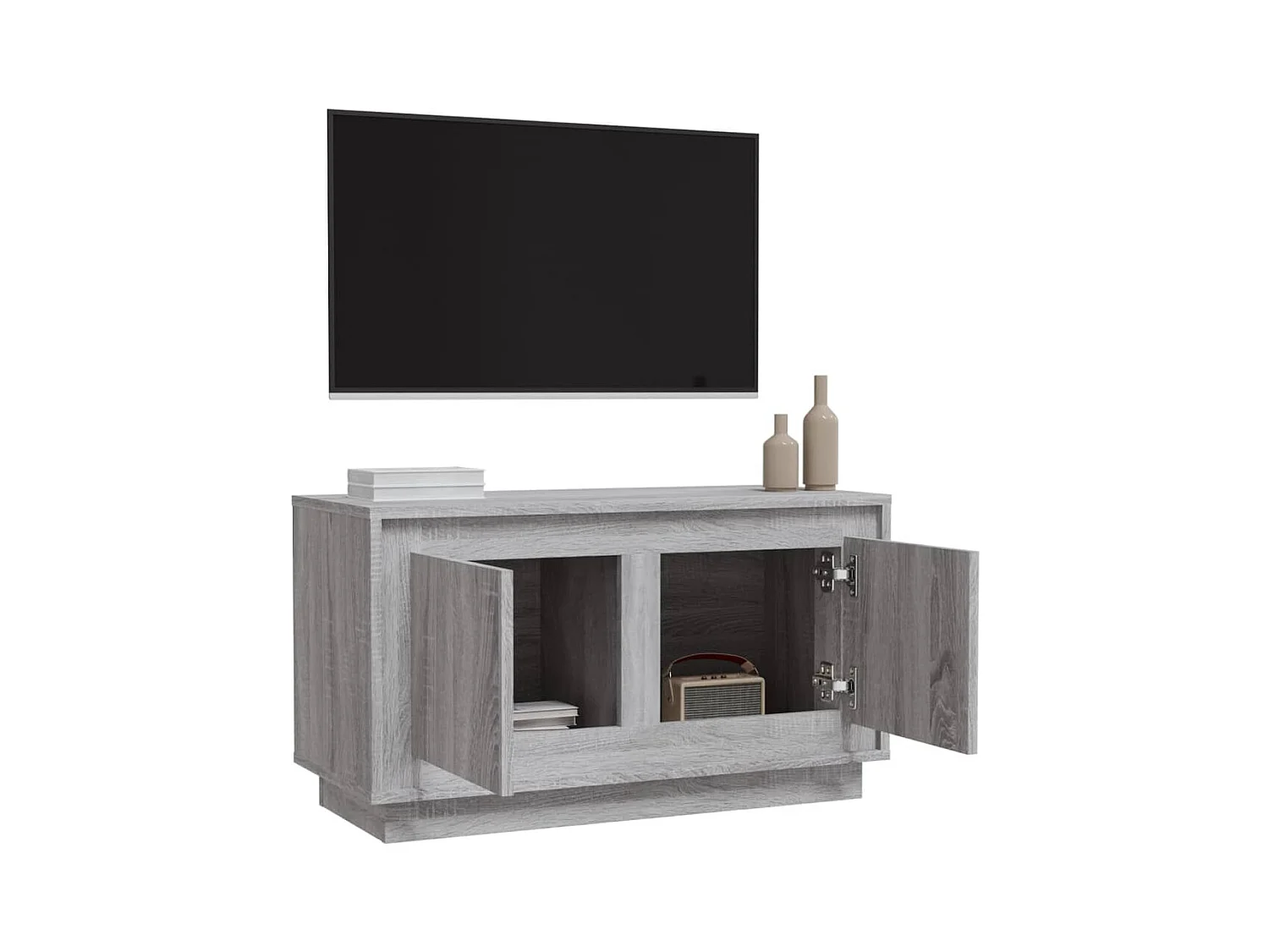 Meuble TV sonoma gris 80x35x45 cm bois d'ingénierie