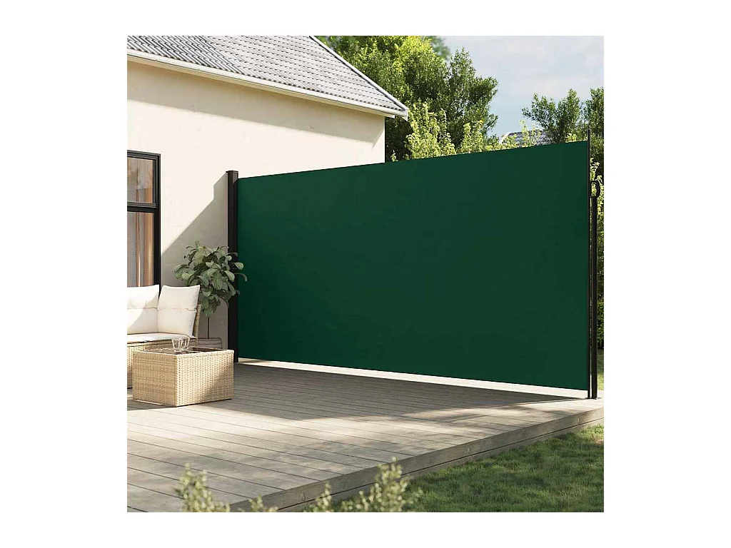 Auvent latéral rétractable vert foncé 220x300 cm