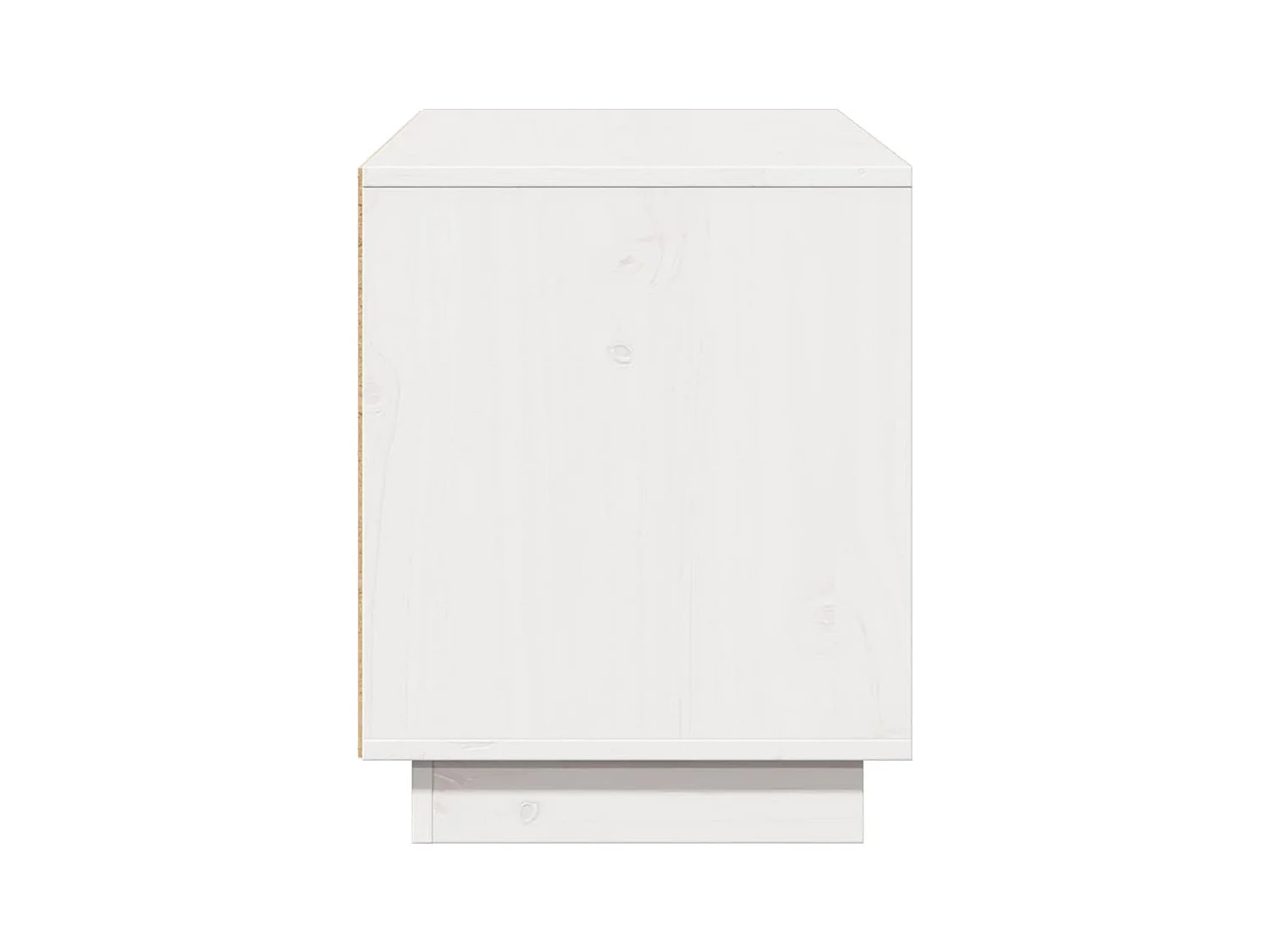 Meuble TV Blanc 110,5x35x44 cm Bois de pin massif