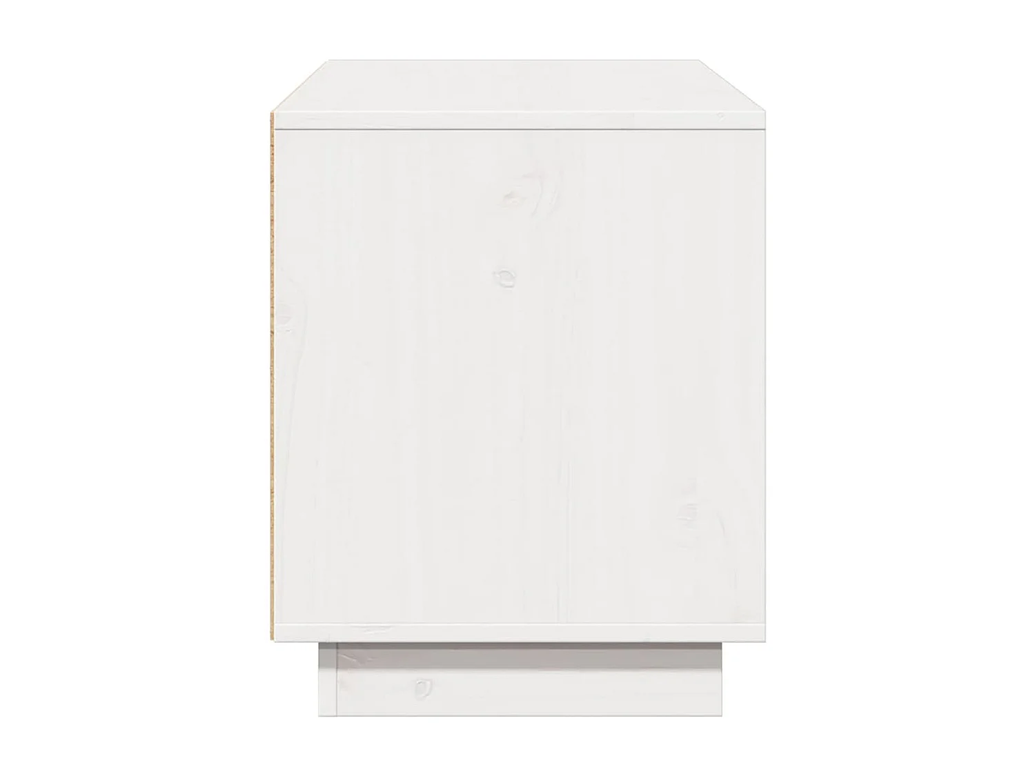 Meuble TV Blanc 110,5x35x44 cm Bois de pin massif