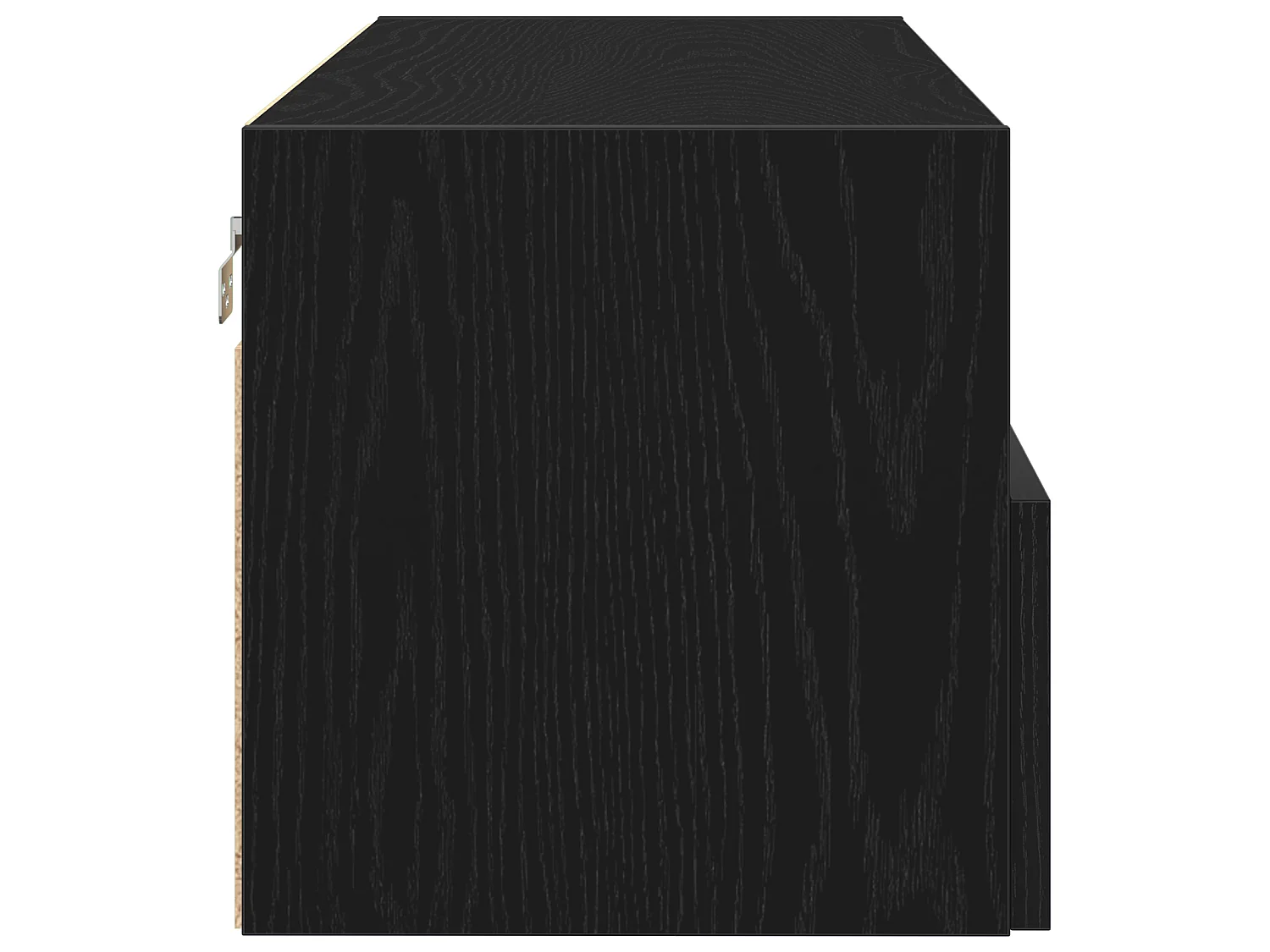 Meuble TV Noir Chêne 100x30x30 cm Bois d'ingénierie