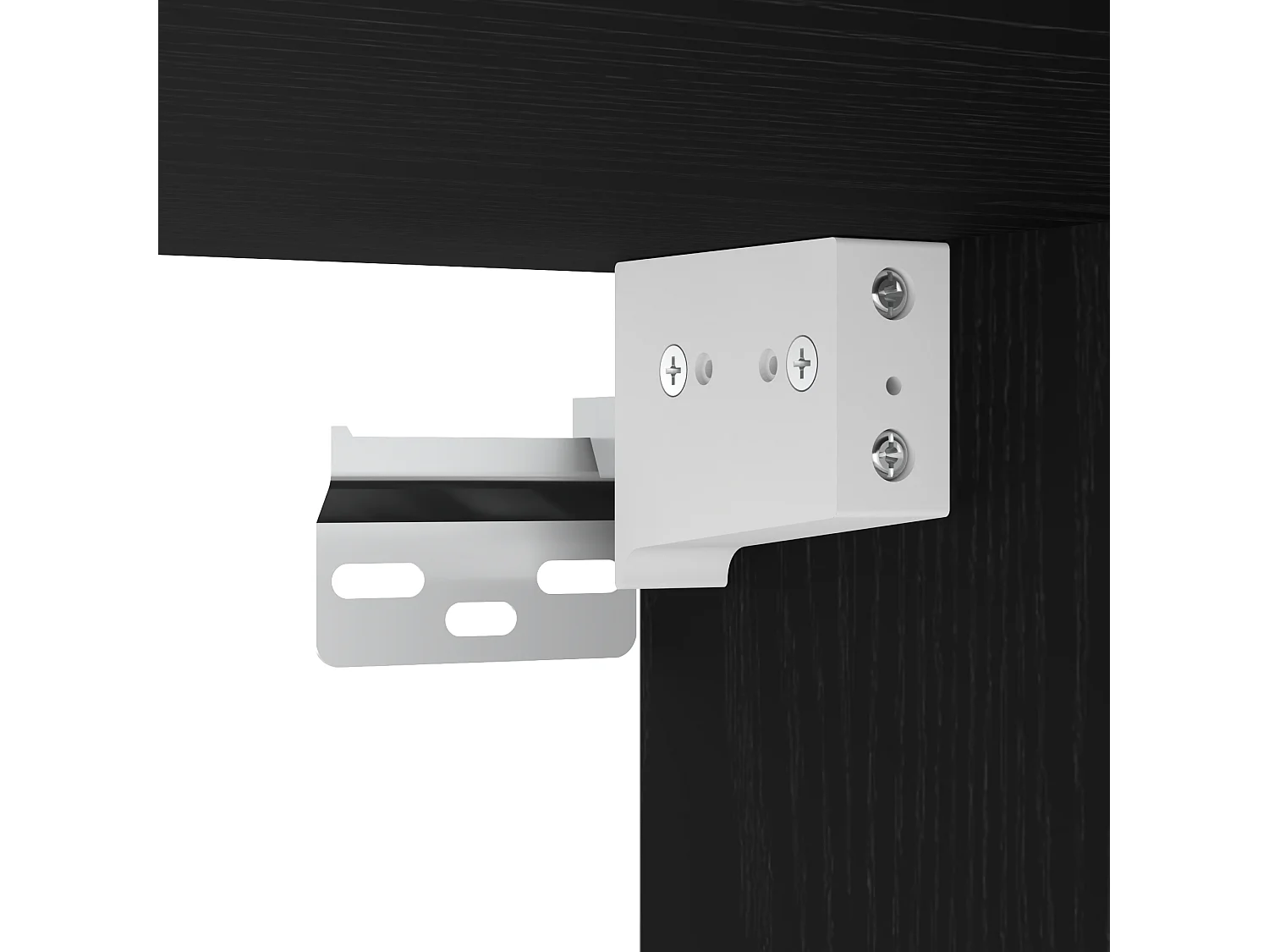 Meuble TV Noir Chêne 100x30x30 cm Bois d'ingénierie