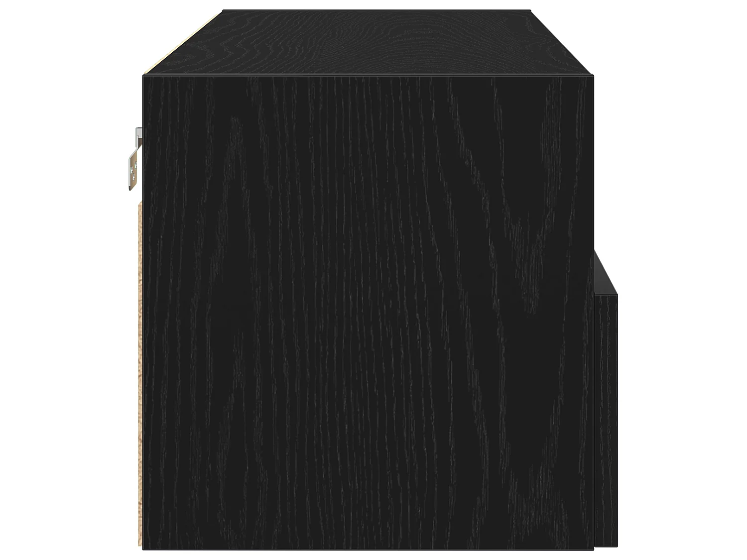 Meuble TV Noir Chêne 100x30x30 cm Bois d'ingénierie