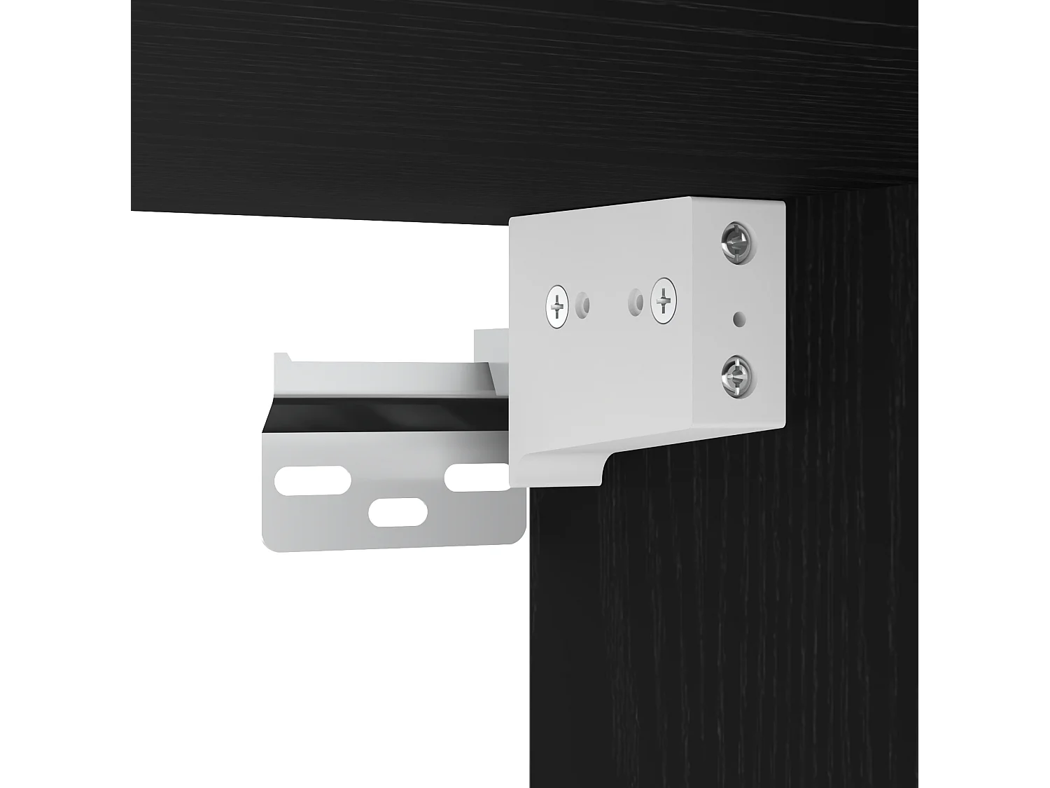 Meuble TV Noir Chêne 100x30x30 cm Bois d'ingénierie