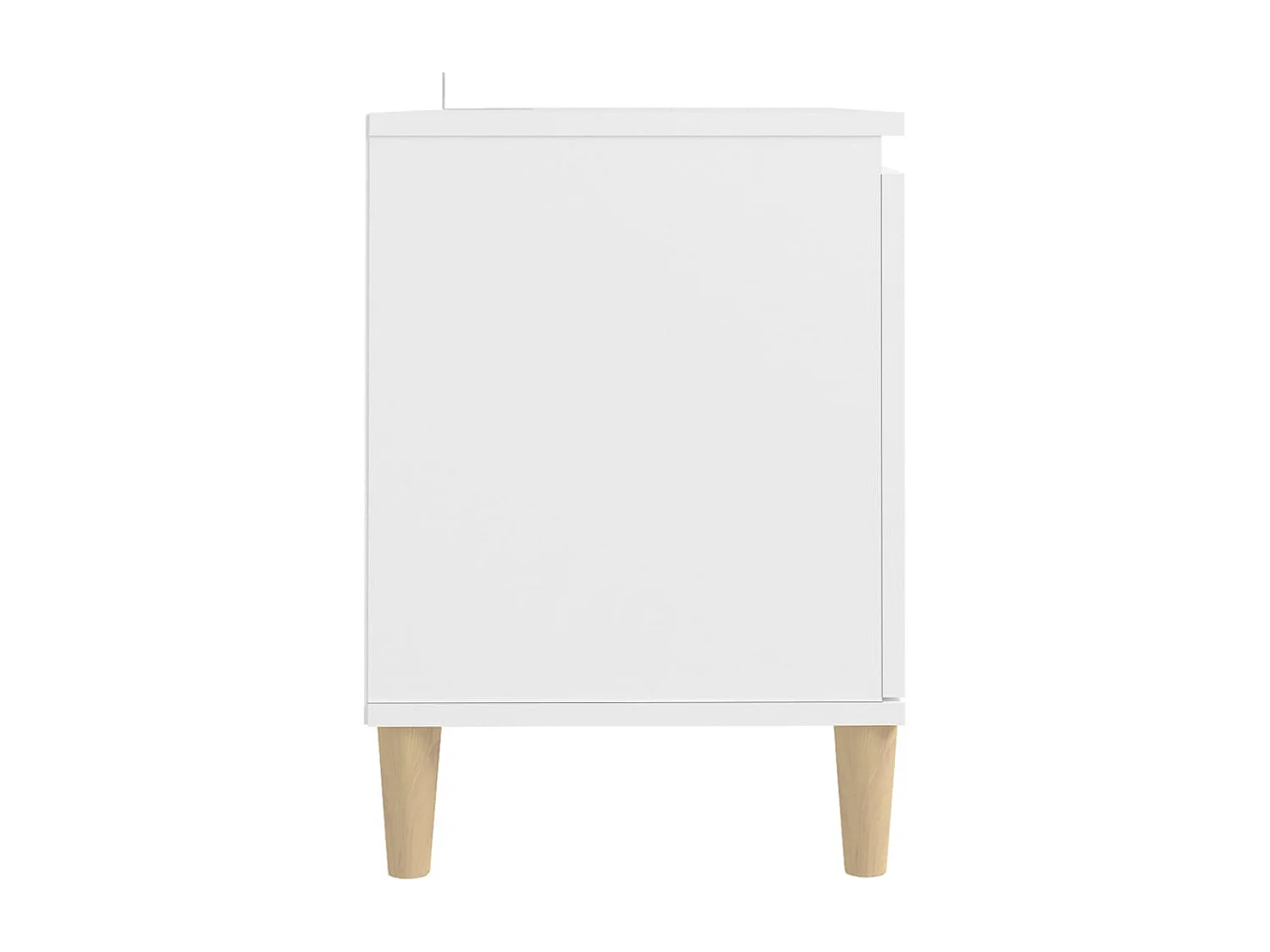 TV-Schrank mit Massivholzbeinen Weiß 103,5x35x50 cm