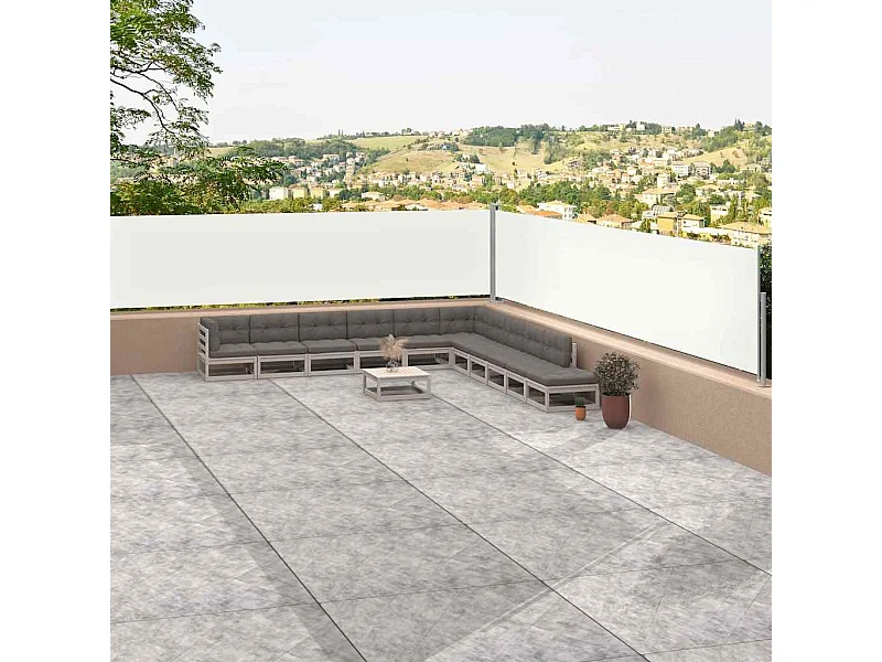 Tenda da sole laterale retrattile Crema 117x1200 cm