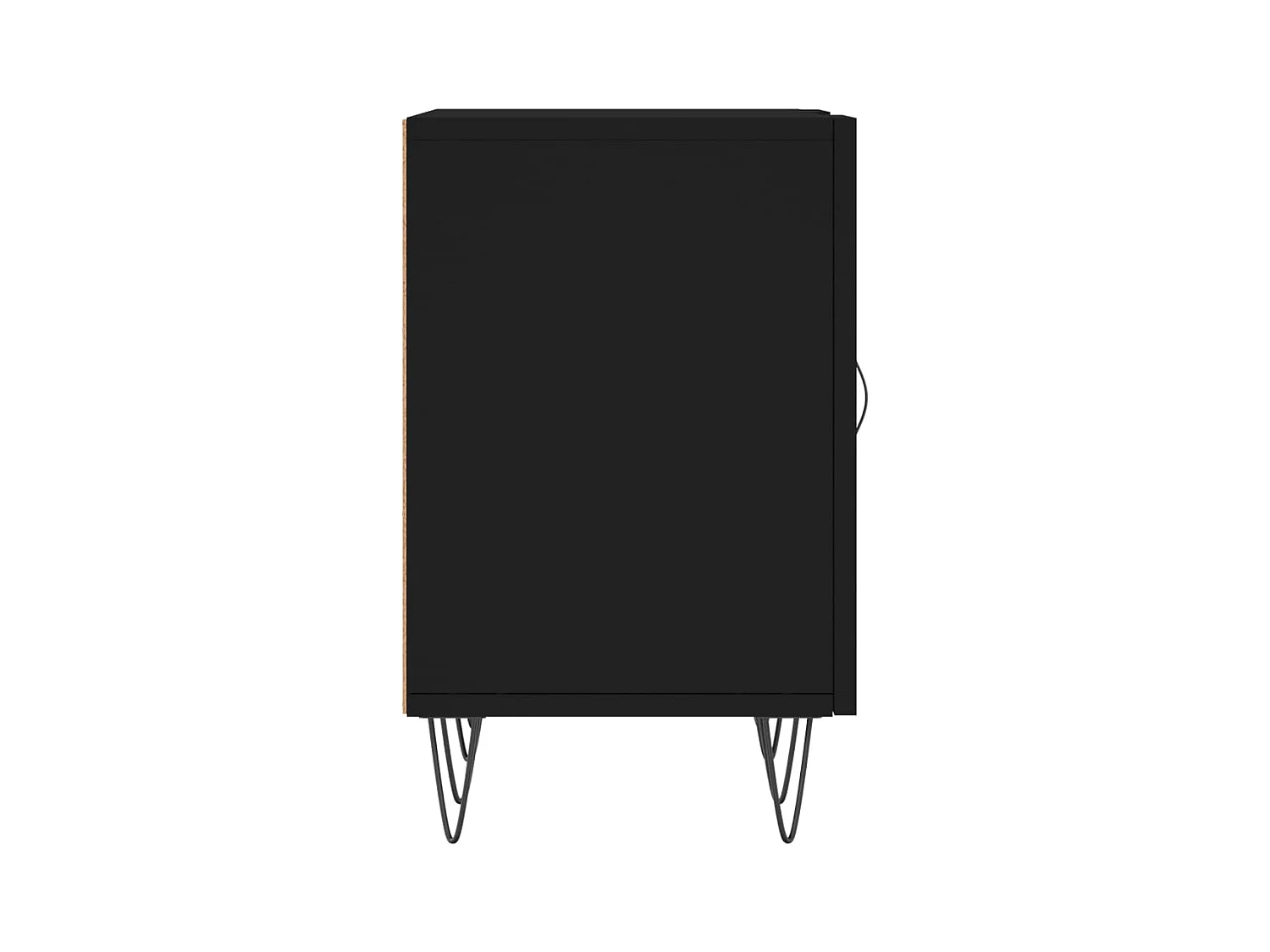 Meuble TV noir 150x30x50 cm bois d'ingénierie