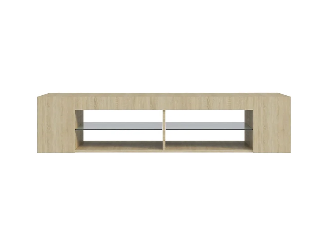 Meuble TV avec lumières LED chêne sonoma 135x39x30 cm