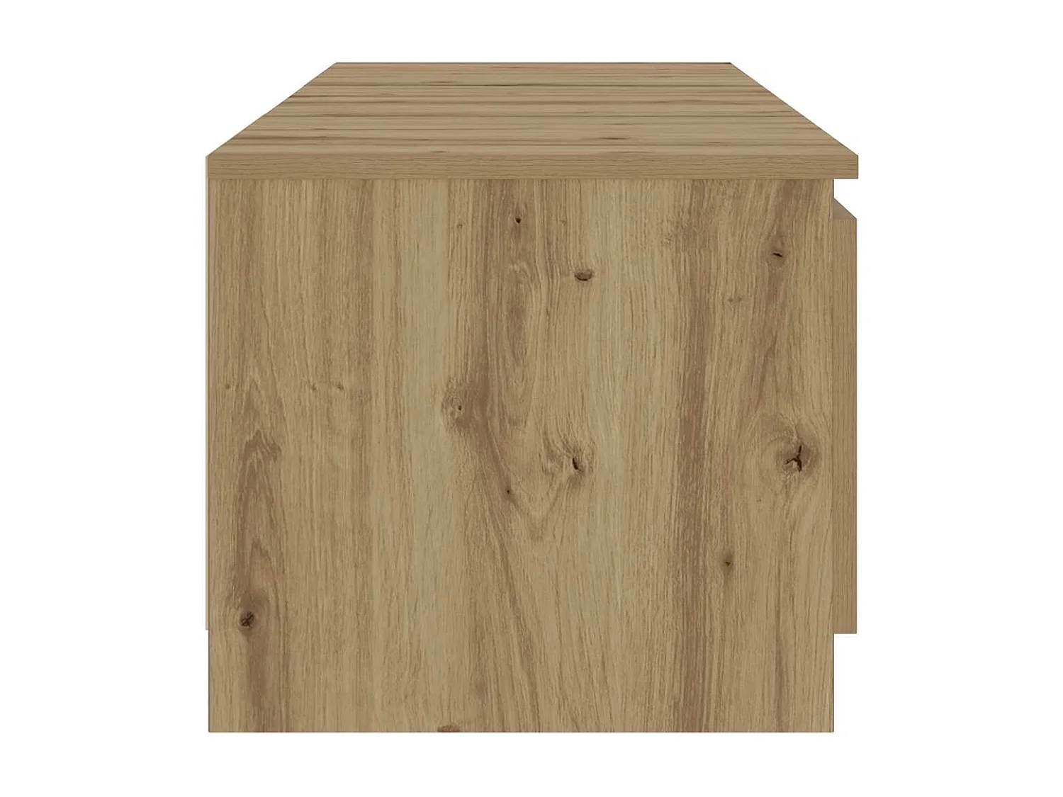 Meuble TV avec lumières LED chêne artisanal bois d'ingénierie