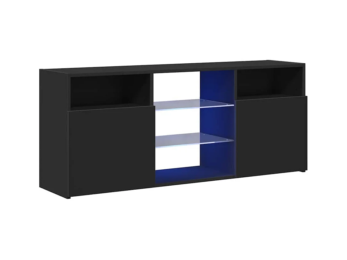 Meuble TV avec lumières LED noir 120x30x50 cm