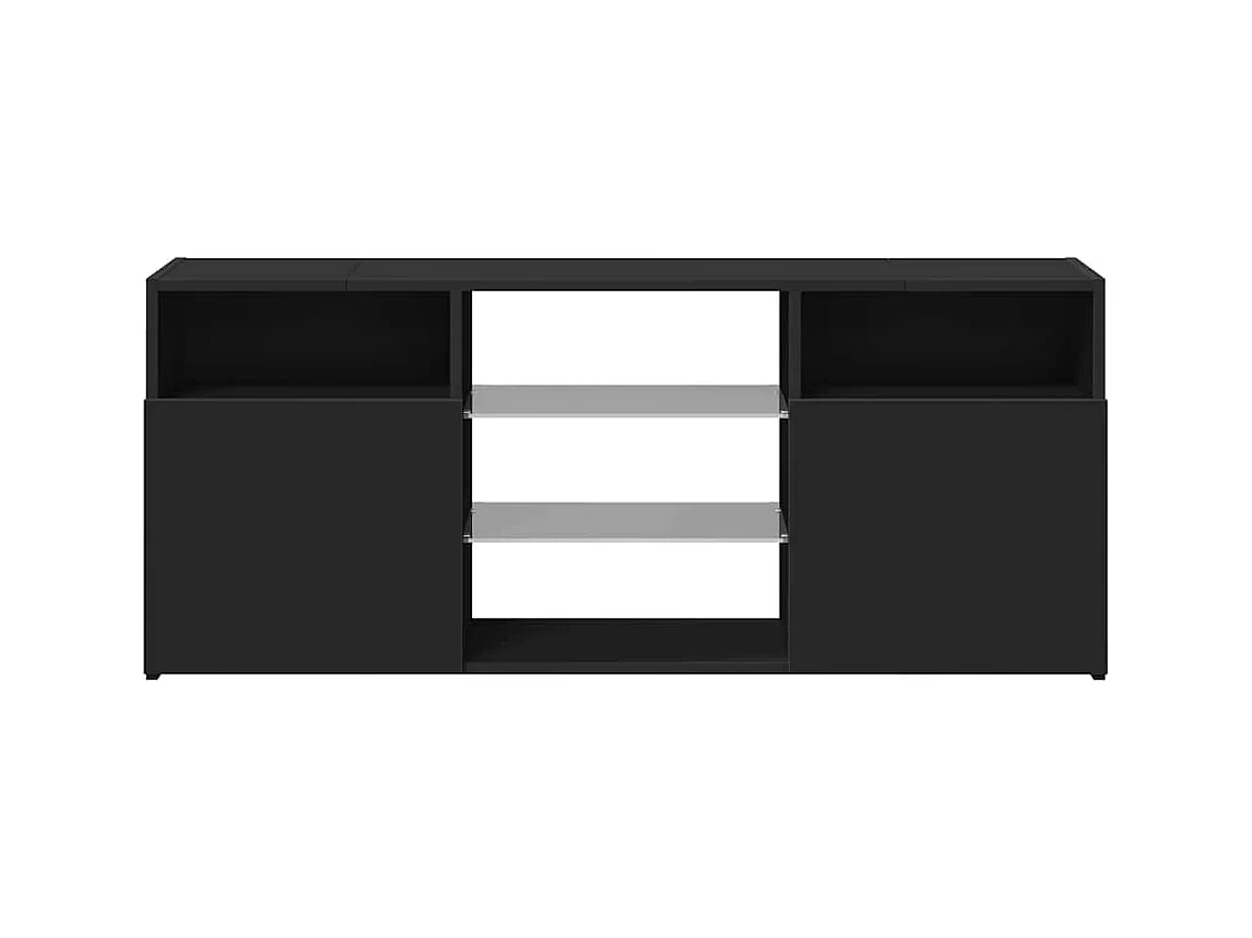 Meuble TV avec lumières LED noir 120x30x50 cm