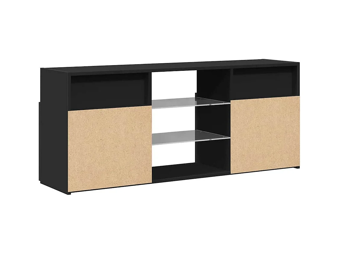 Meuble TV avec lumières LED noir 120x30x50 cm