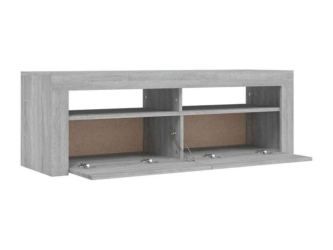 Mueble de TV con luces LED Sonoma gris 120x35x40 cm