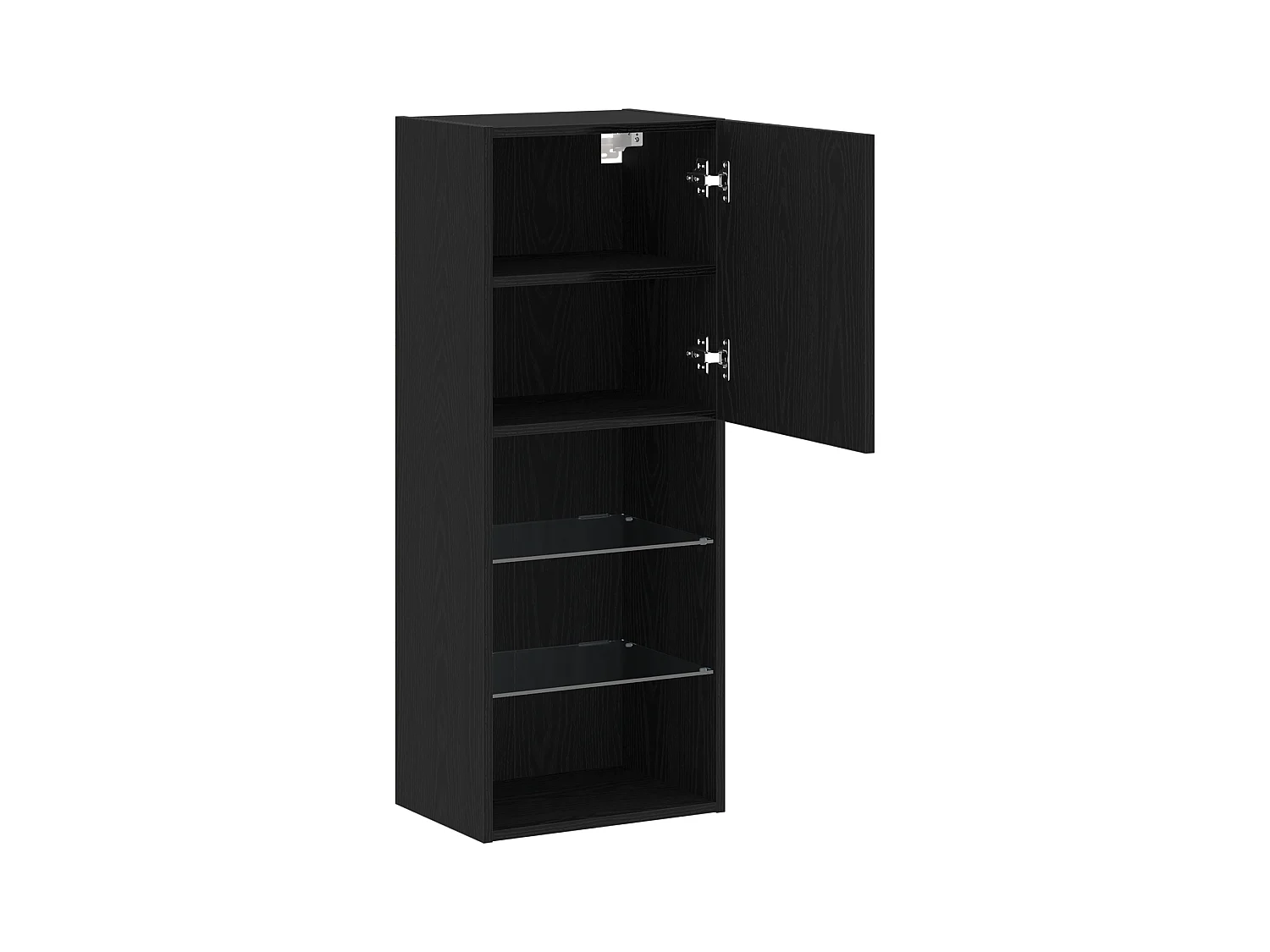 TV-meubel met LED-verlichting Zwarte eik 40,5x30x102 cm