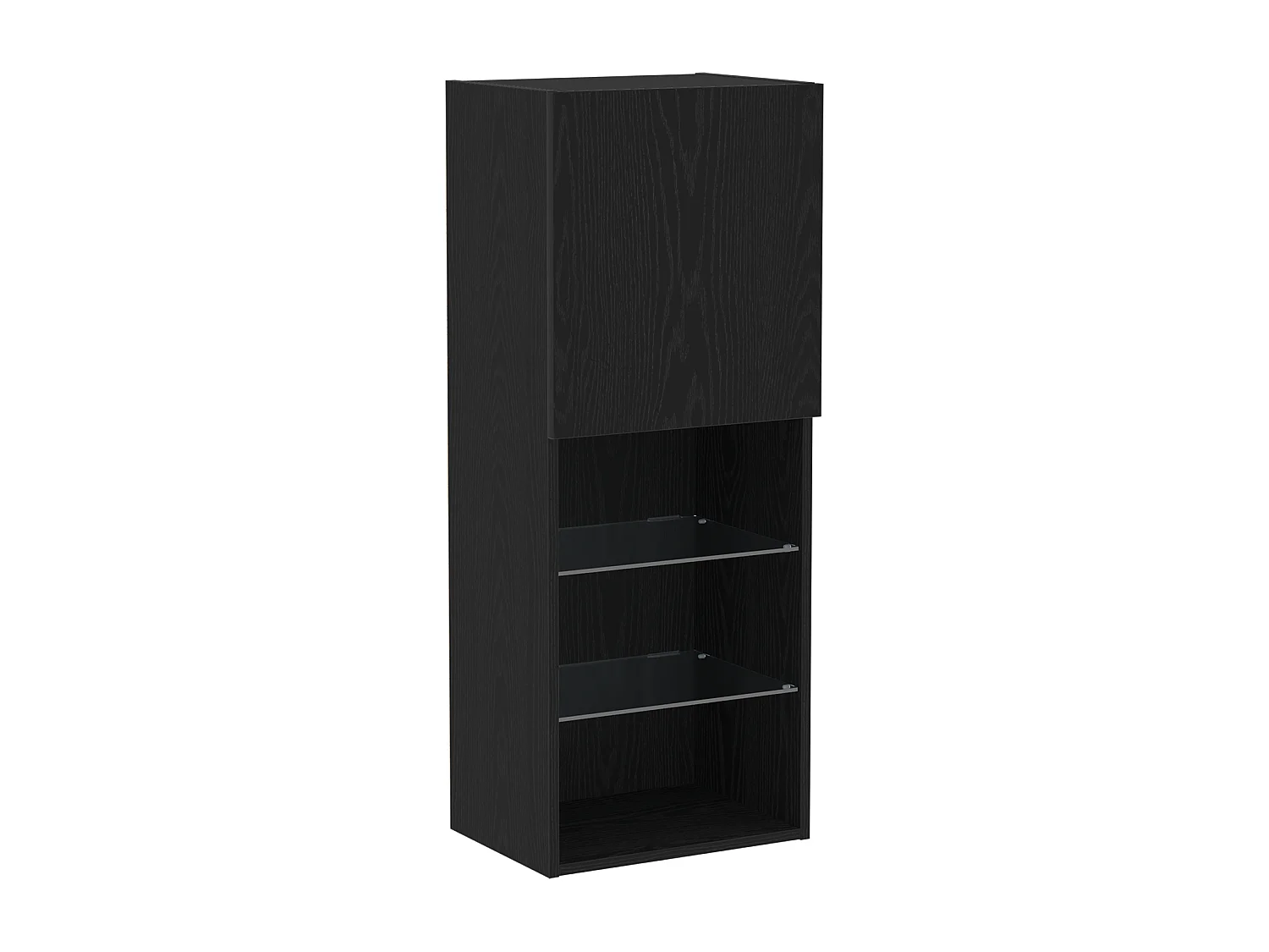 Mobile TV con illuminazione a LED Rovere nero 40,5x30x102 cm