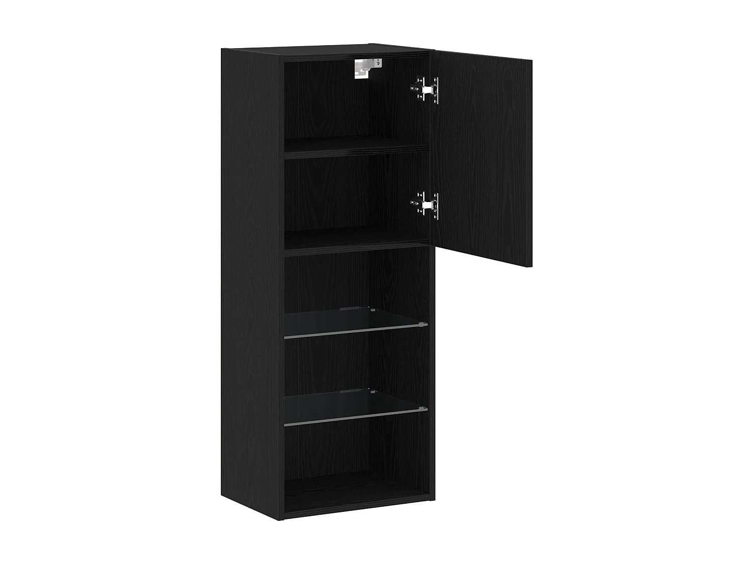 TV-meubel met LED-verlichting Zwarte eik 40,5x30x102 cm