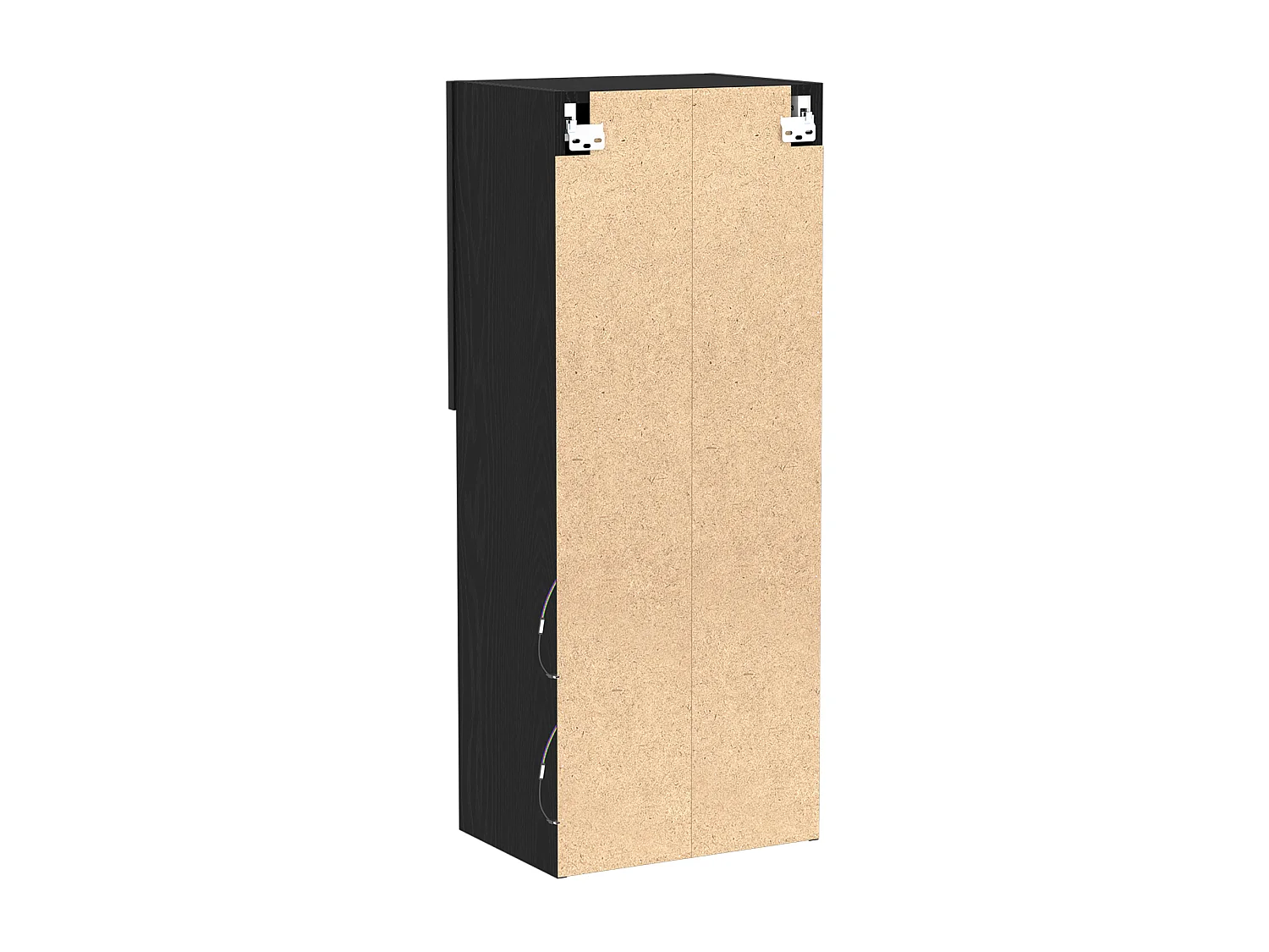 TV-meubel met LED-verlichting Zwarte eik 40,5x30x102 cm