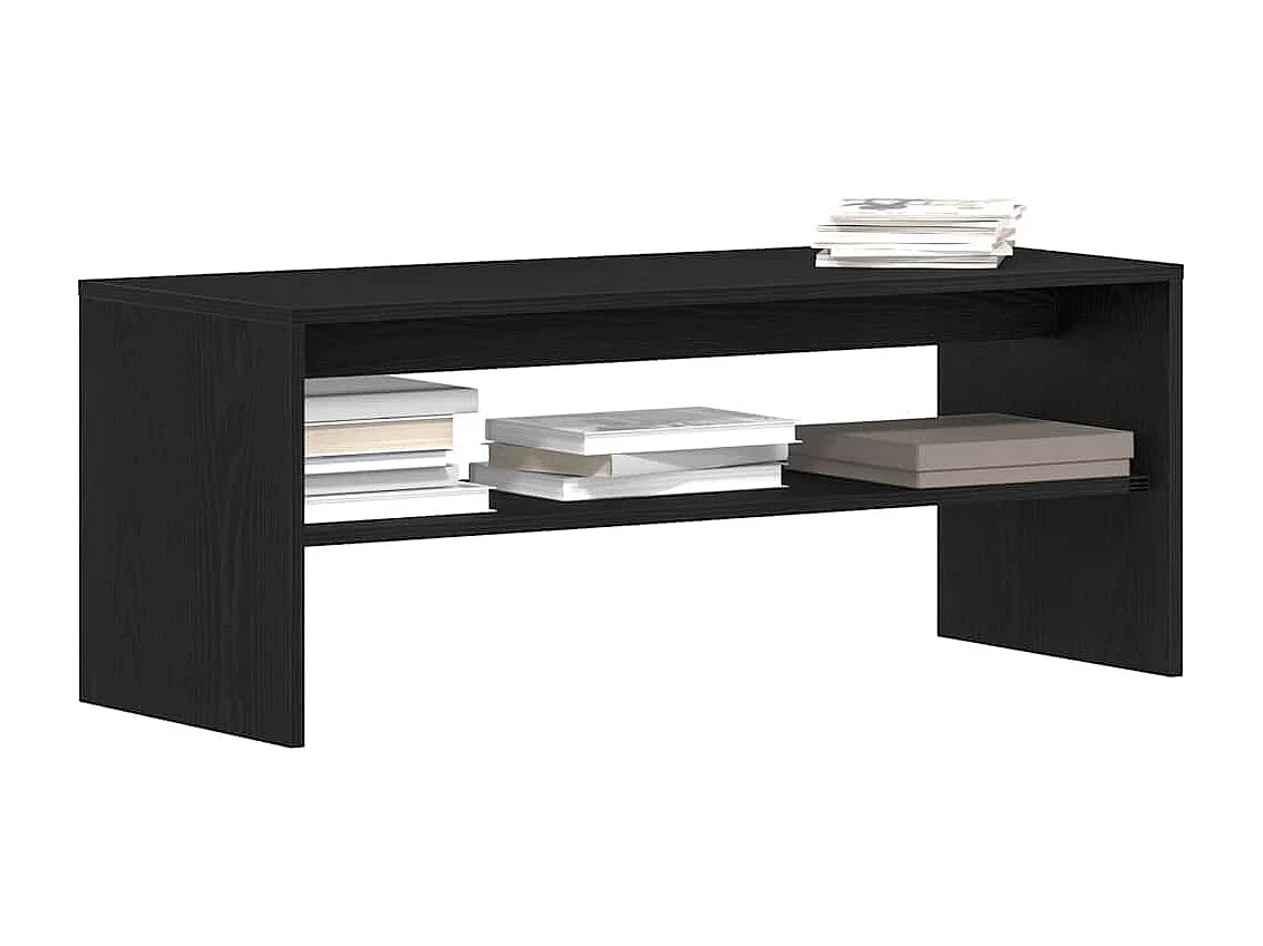 Meuble TV chêne noir 100x40x40 cm bois d'ingénierie
