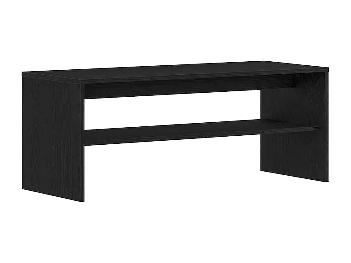 Meuble TV chêne noir 100x40x40 cm bois d'ingénierie