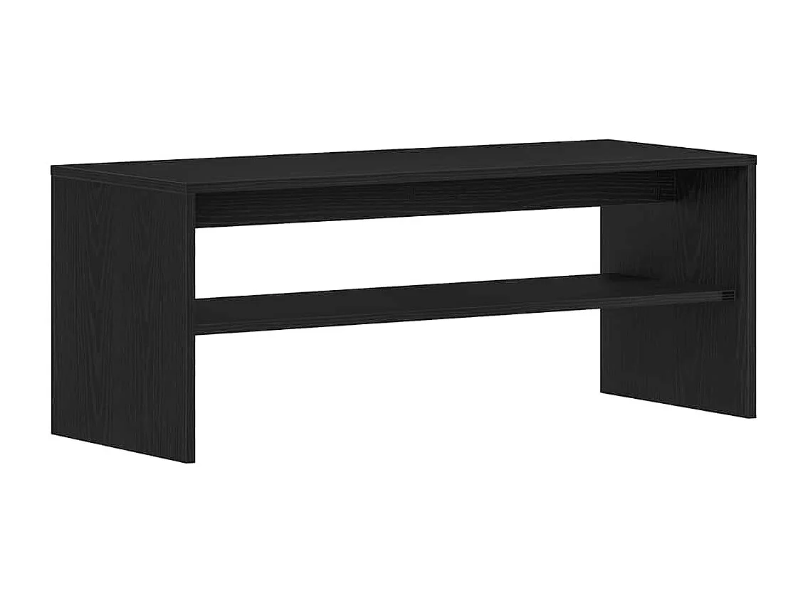 Meuble TV chêne noir 100x40x40 cm bois d'ingénierie