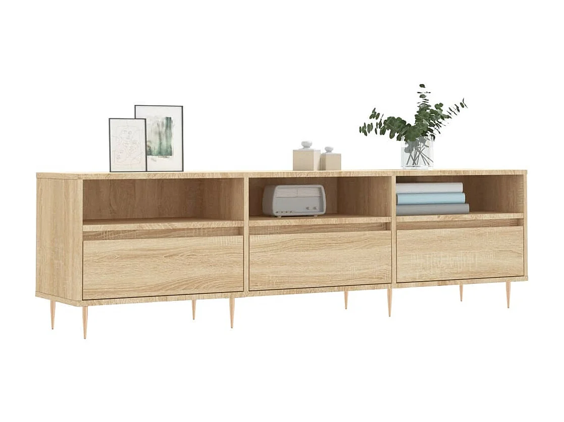 Meuble TV chêne sonoma 150x30x44,5 cm bois d'ingénierie