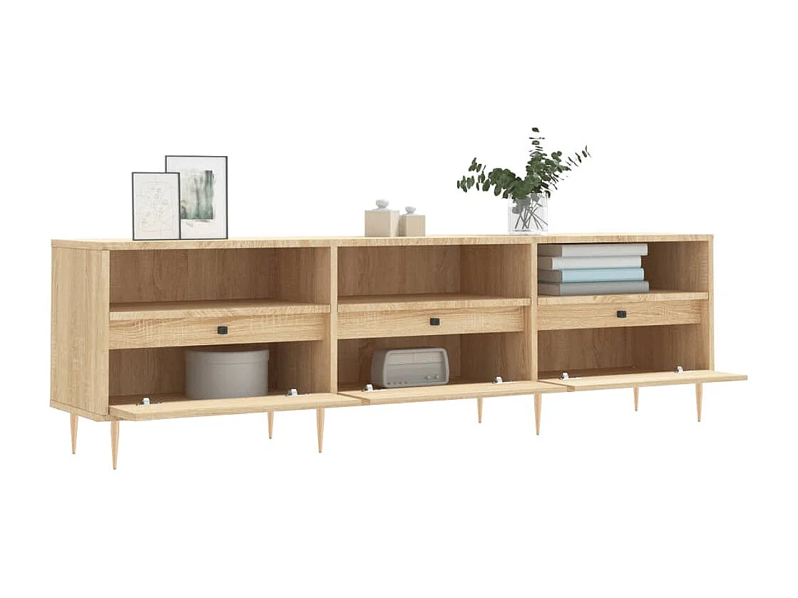 Meuble TV chêne sonoma 150x30x44,5 cm bois d'ingénierie