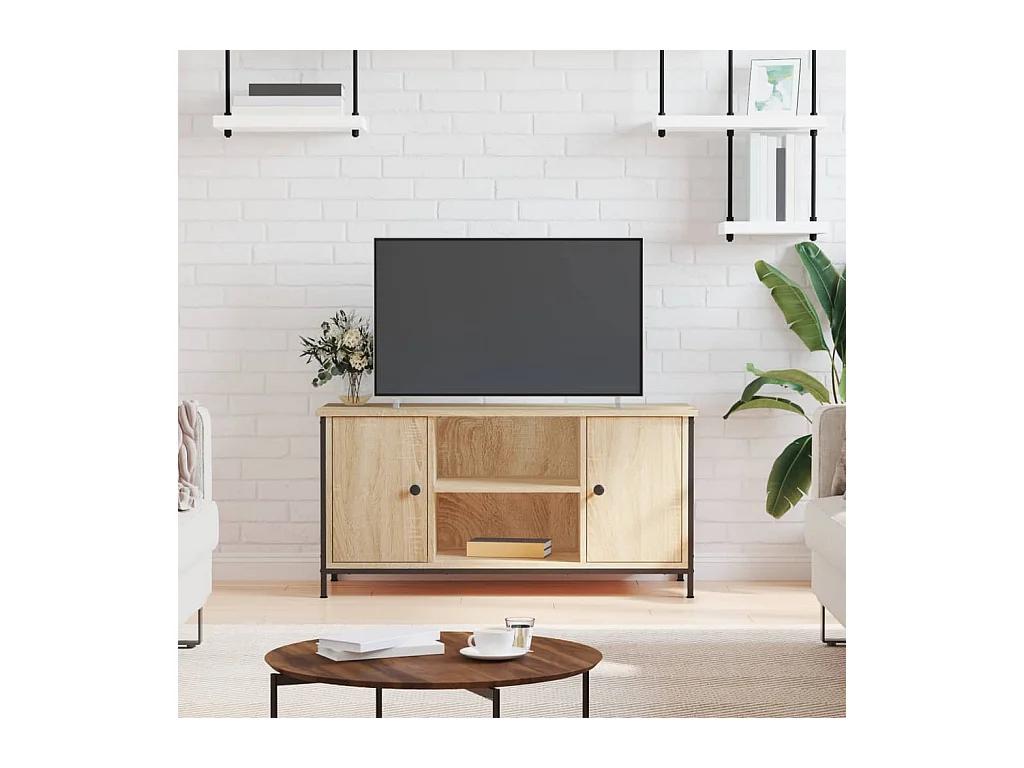 Mobile TV in rovere Sonoma 100x40x50 cm in legno ingegnerizzato