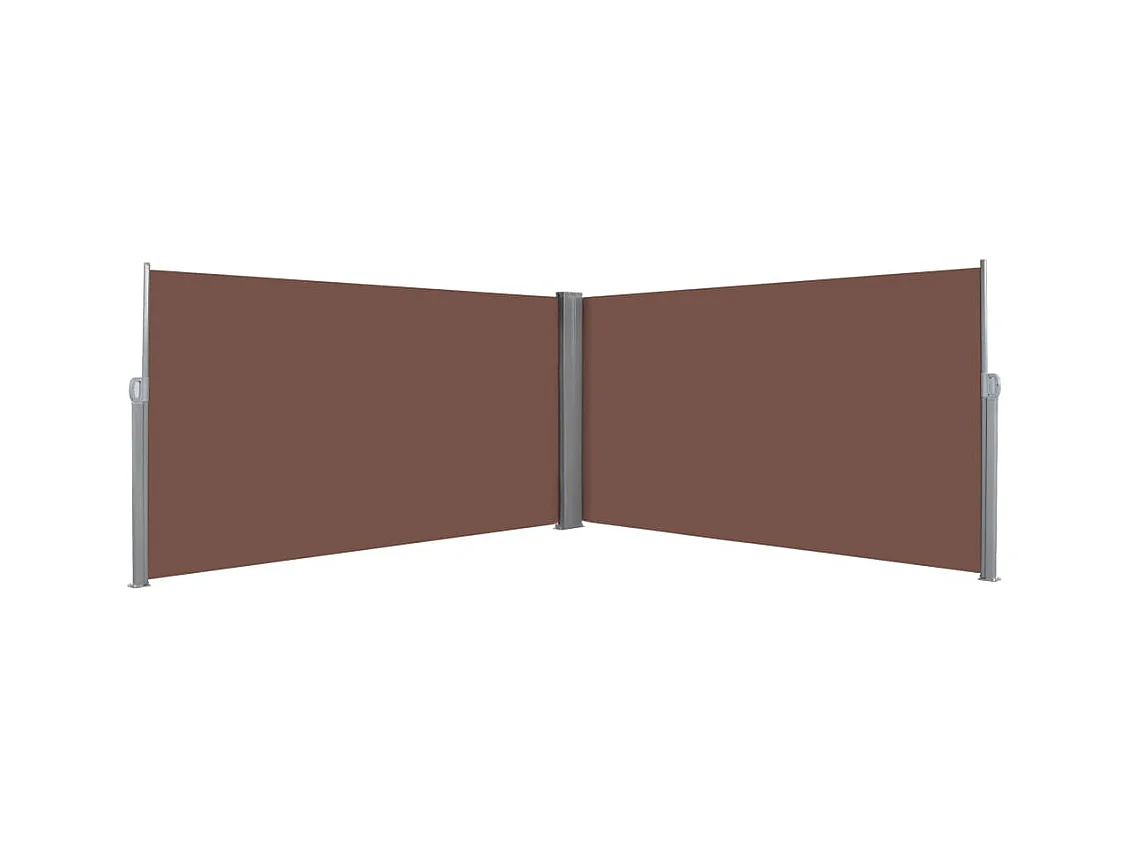 Auvent latéral rétractable 160 x 600 cm Marron