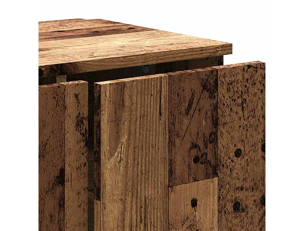 Meuble TV vieux bois 80x34x30 cm bois d'ingénierie