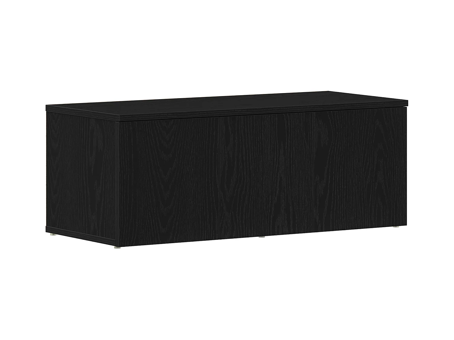 Meuble TV noir en chêne 80x34x30 cm en bois d'ingénierie
