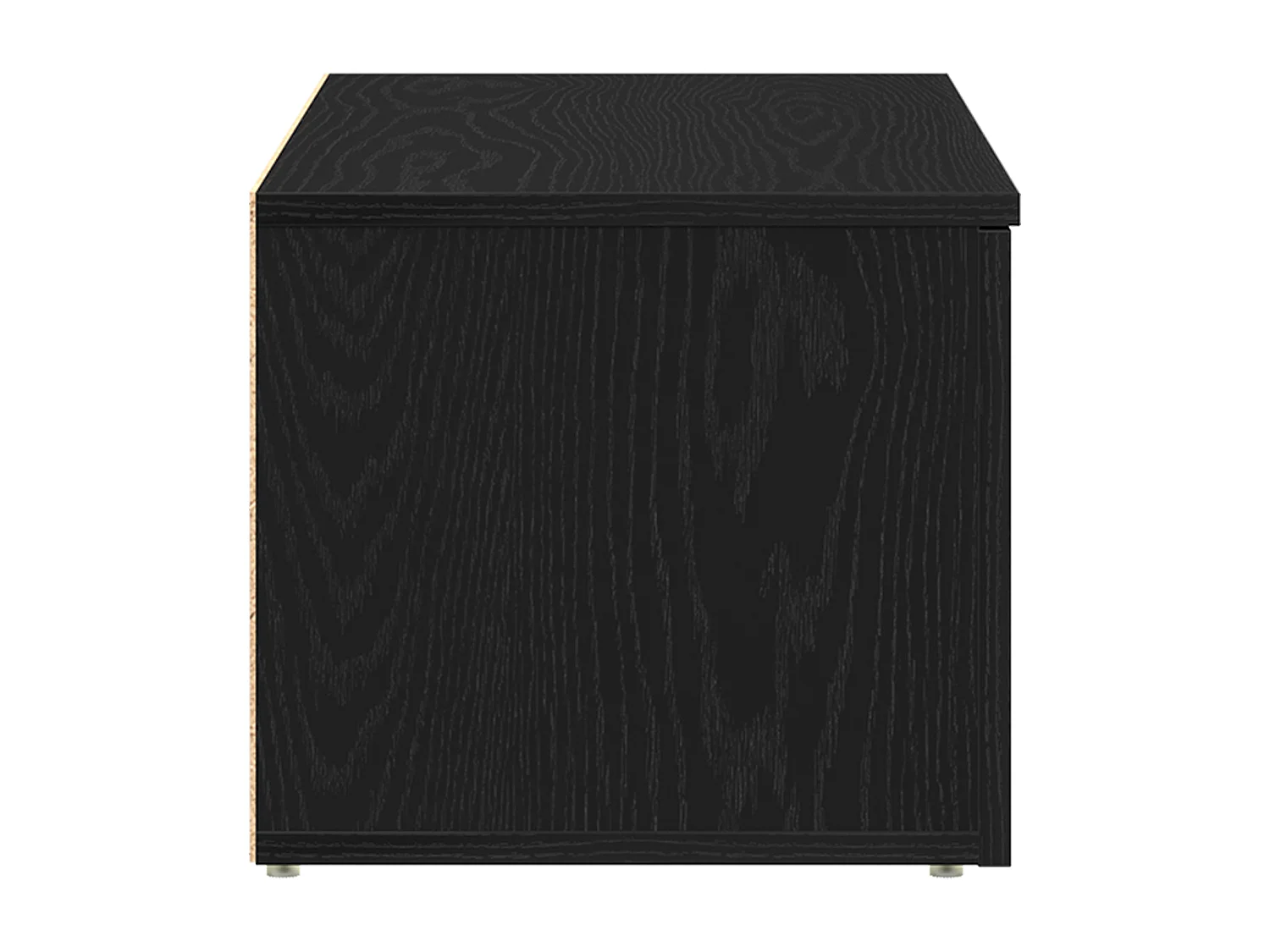 Meuble TV noir en chêne 80x34x30 cm en bois d'ingénierie