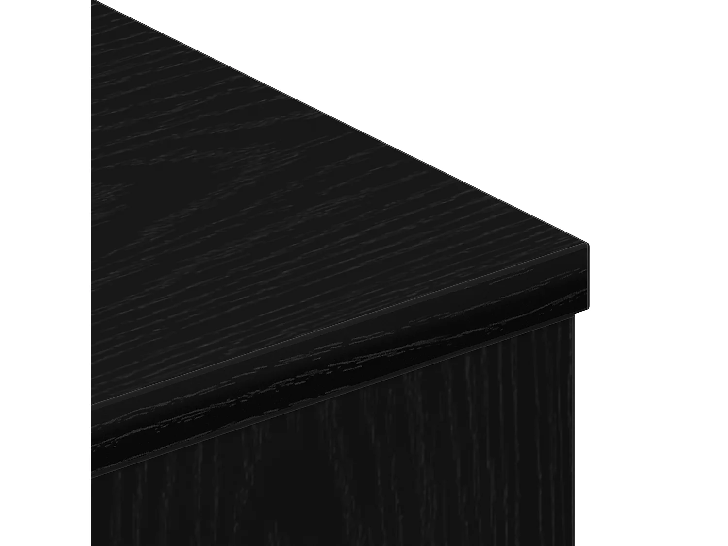 Meuble TV noir en chêne 80x34x30 cm en bois d'ingénierie