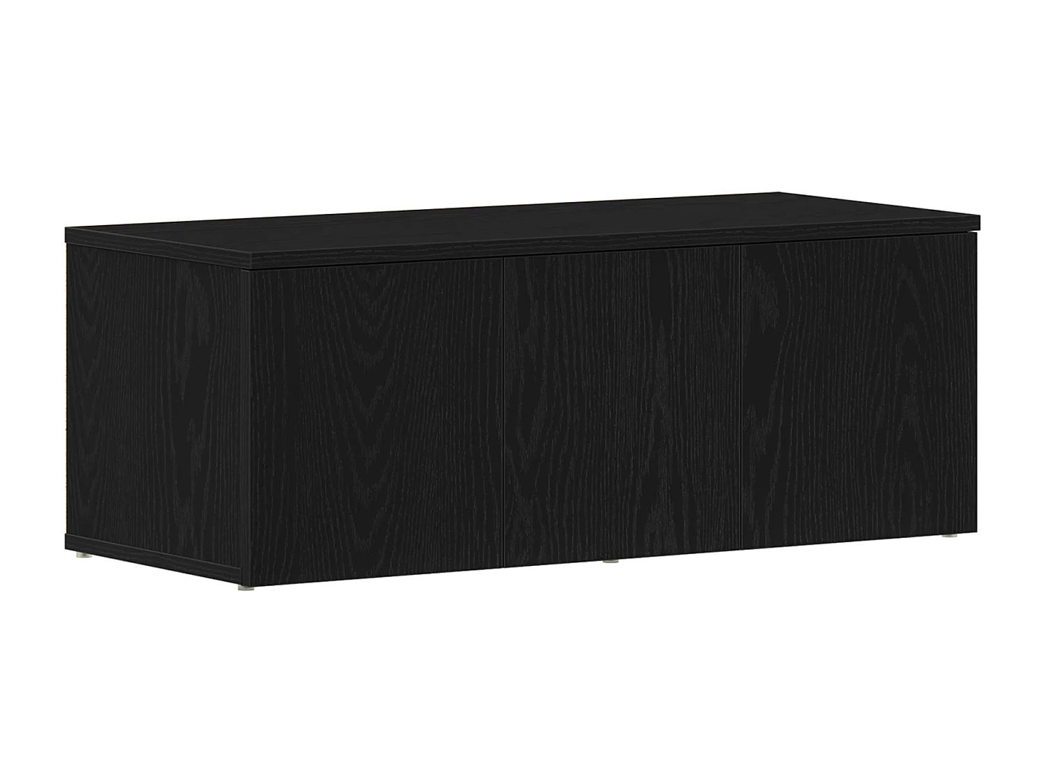 Meuble TV noir en chêne 80x34x30 cm en bois d'ingénierie