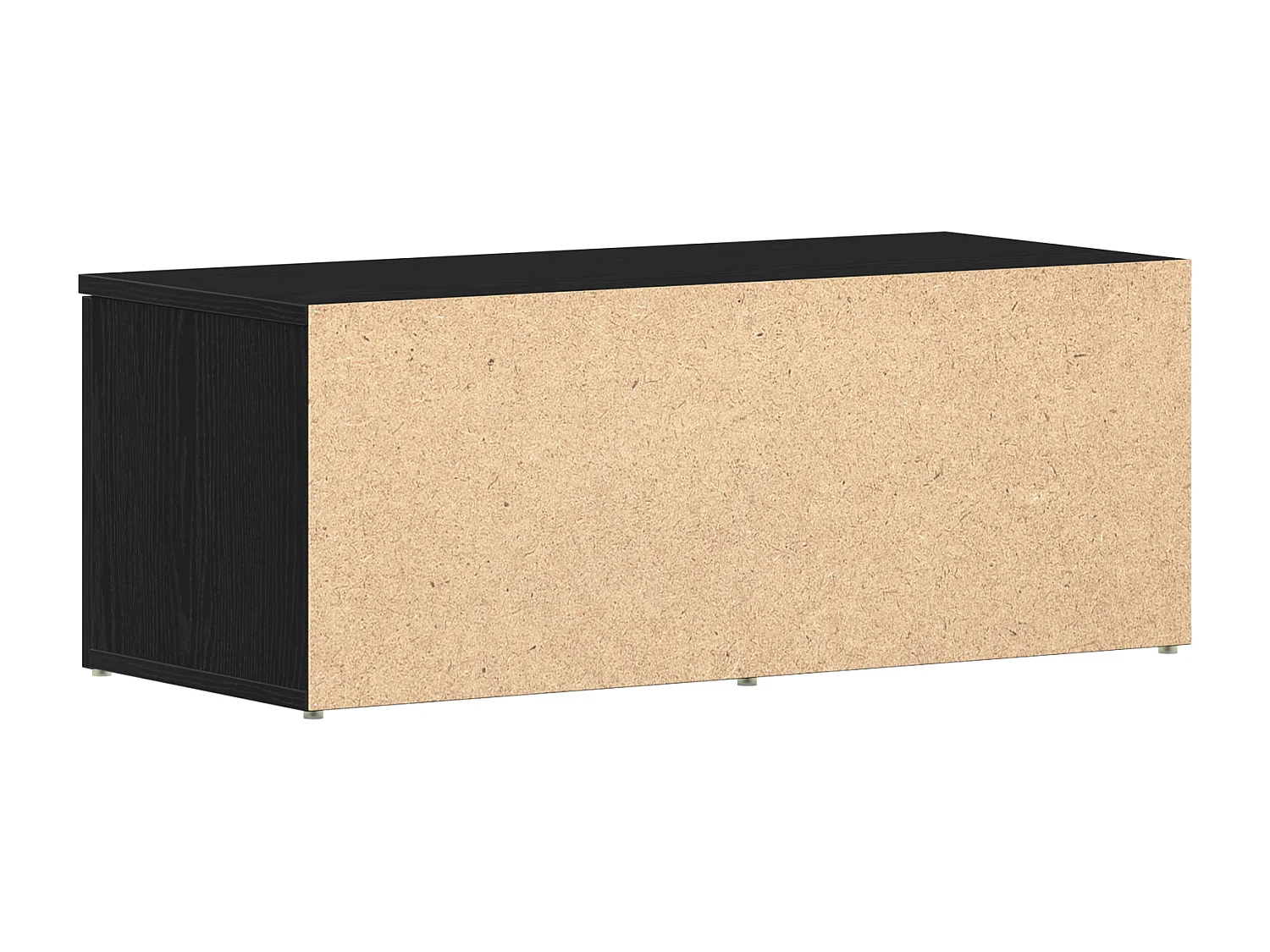 Meuble TV noir en chêne 80x34x30 cm en bois d'ingénierie