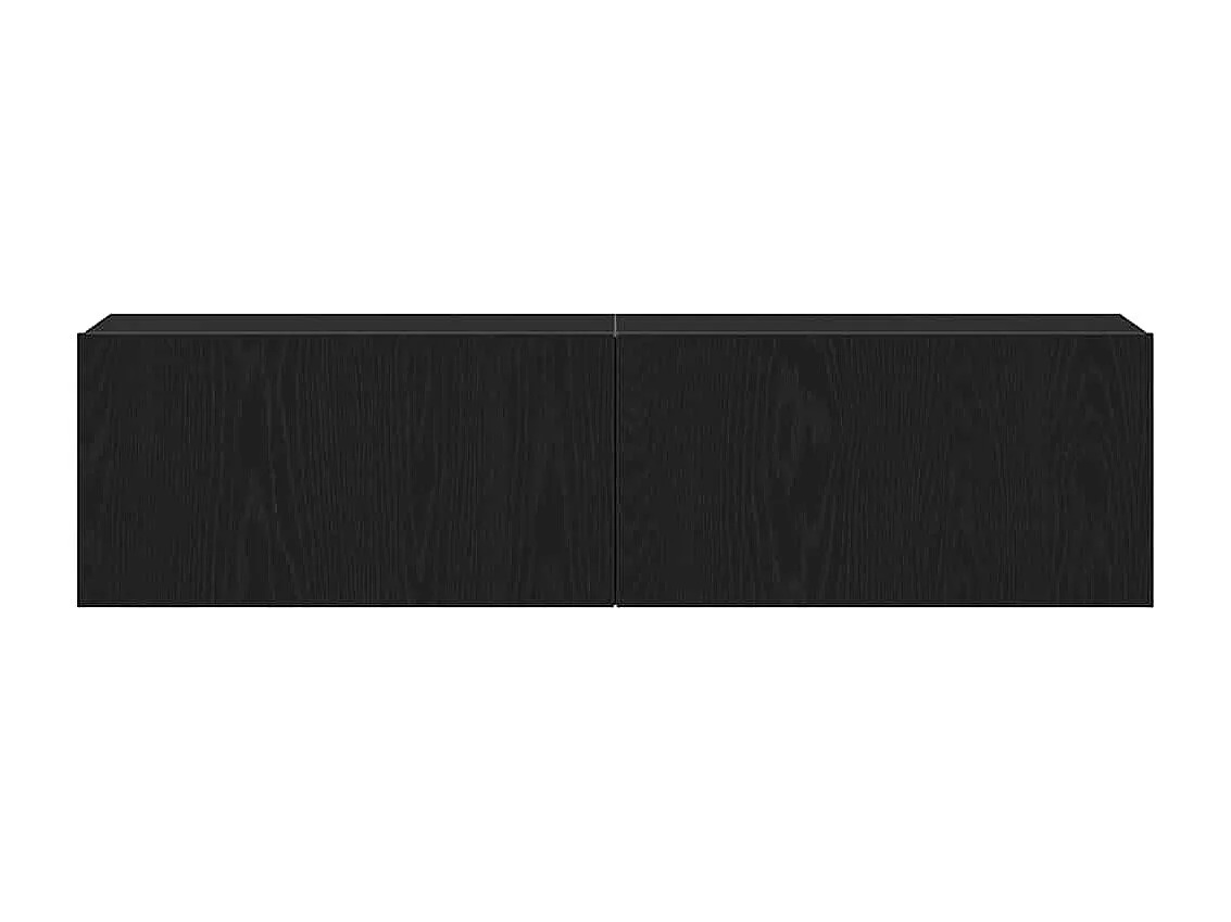 Meuble TV chêne noir 120x30x30,5 cm bois d'ingénierie