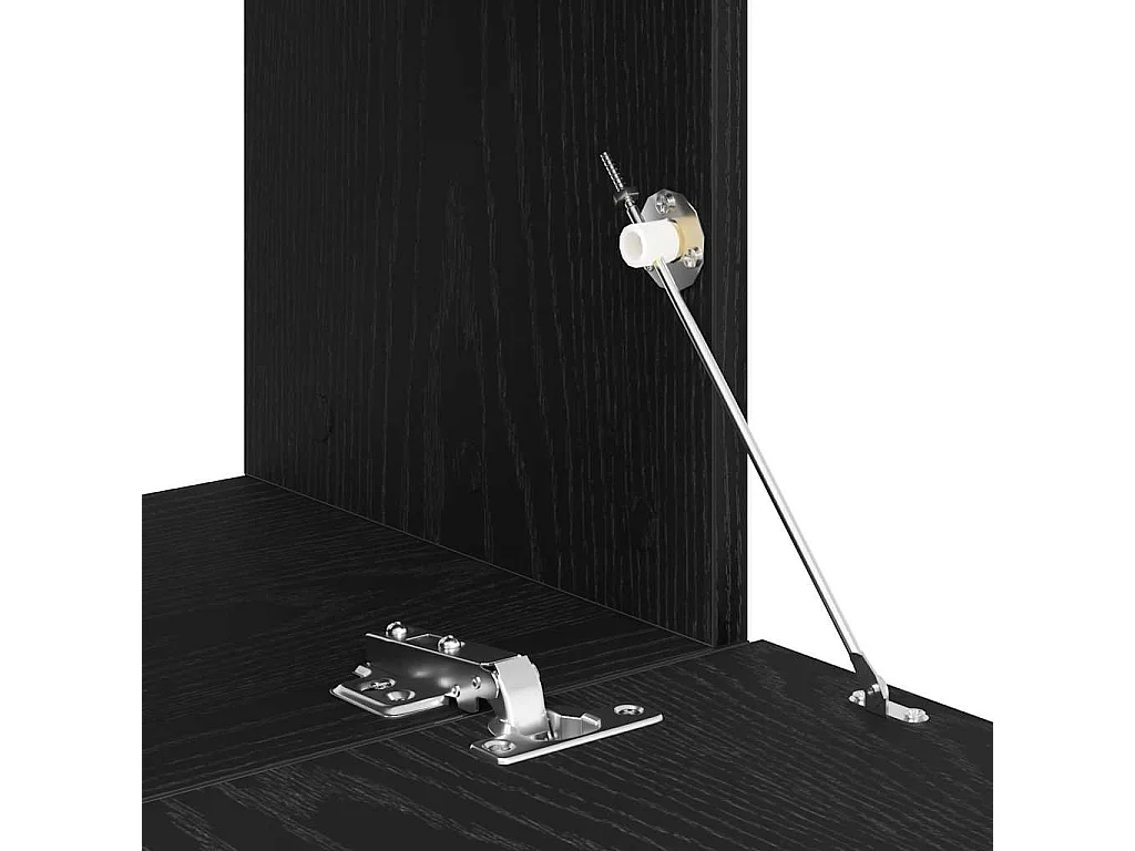 Meuble TV chêne noir 120x30x30,5 cm bois d'ingénierie