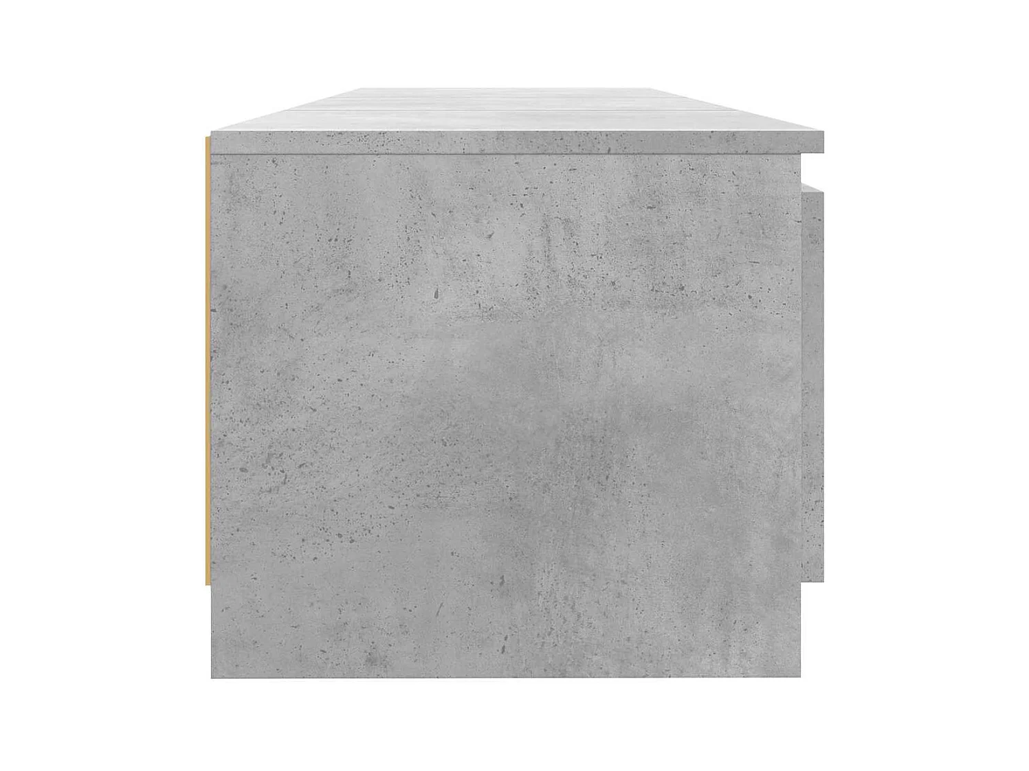 Meuble TV avec lumières LED gris béton 140x40x36 cm