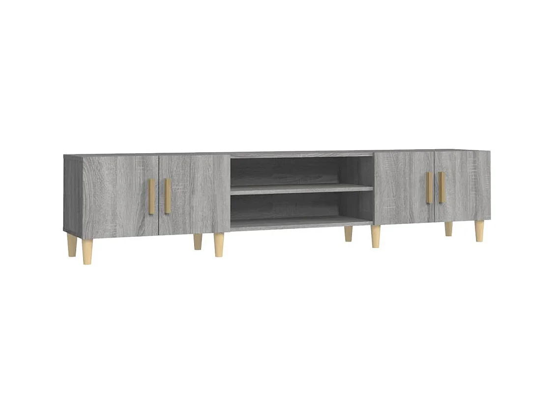 Sonoma grijs tv-meubel 180x31,5x40 cm bewerkt hout